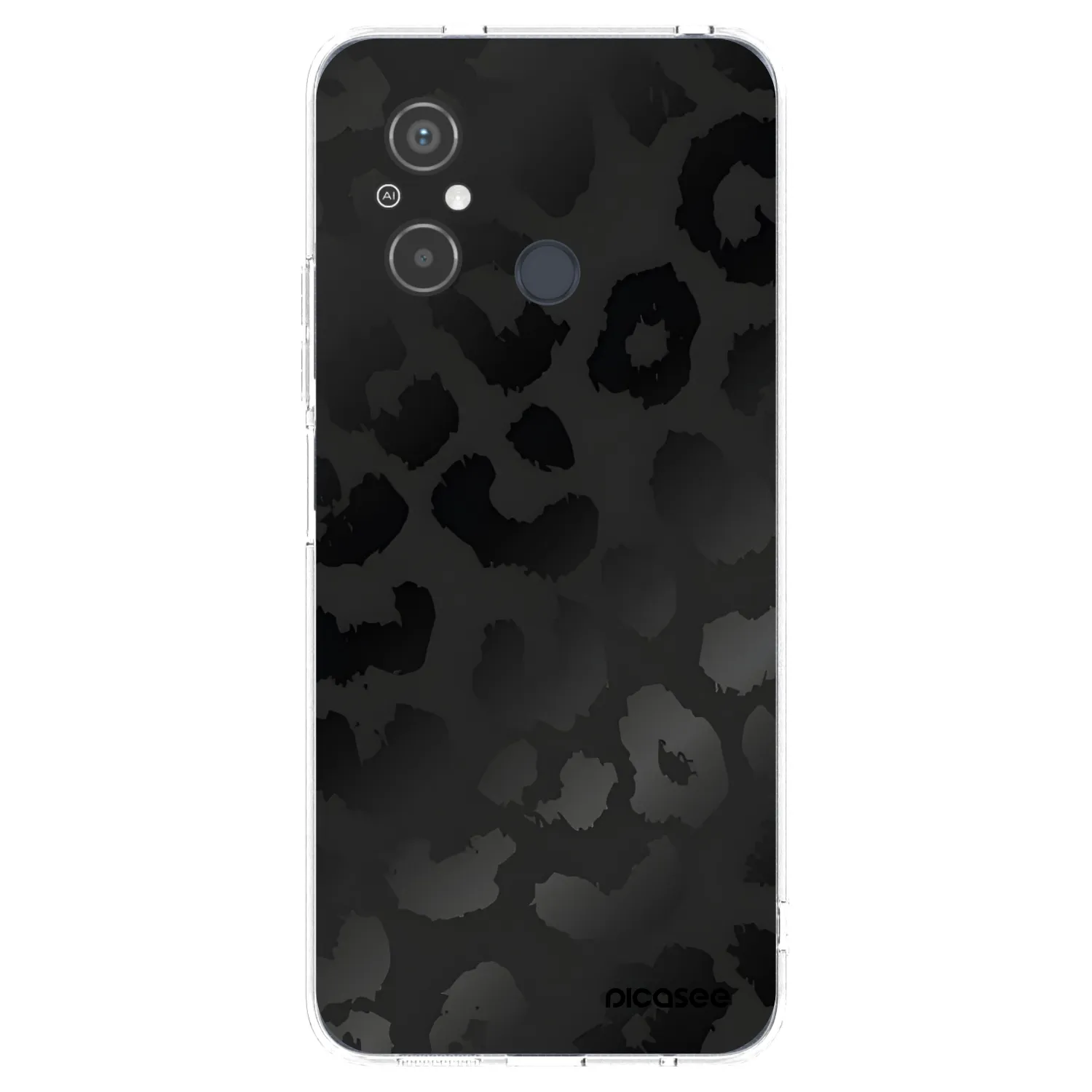 Picasee silikonový průhledný obal pro Xiaomi Redmi 12C - Midnight Leopard
