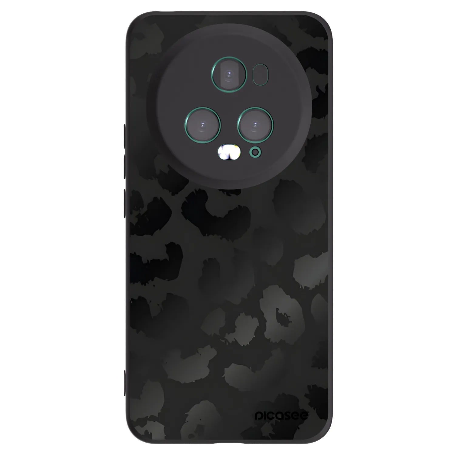 Picasee silikonový černý obal pro Honor Magic5 Pro - Midnight Leopard