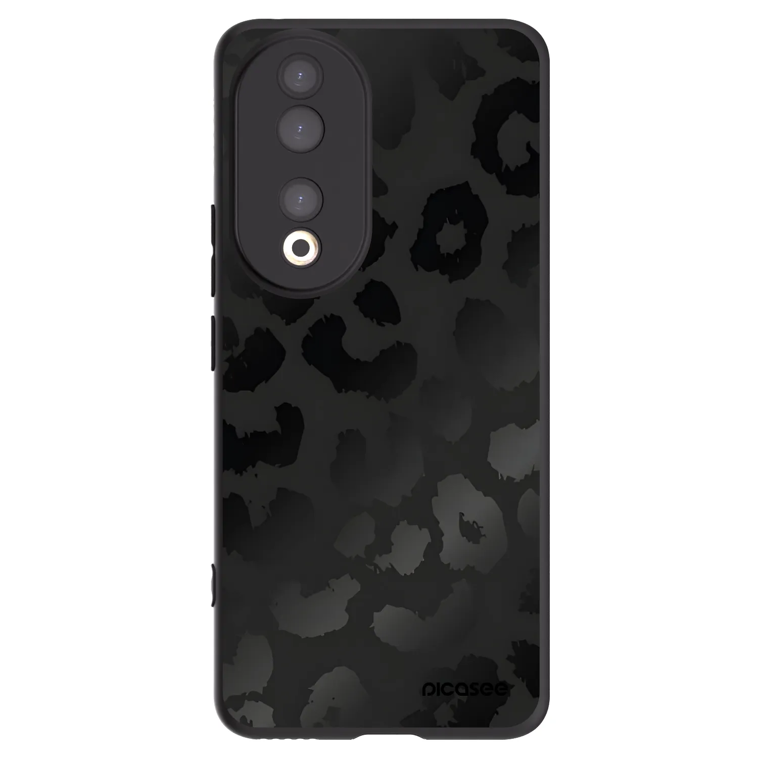 Picasee silikonový černý obal pro Honor 90 5G - Midnight Leopard