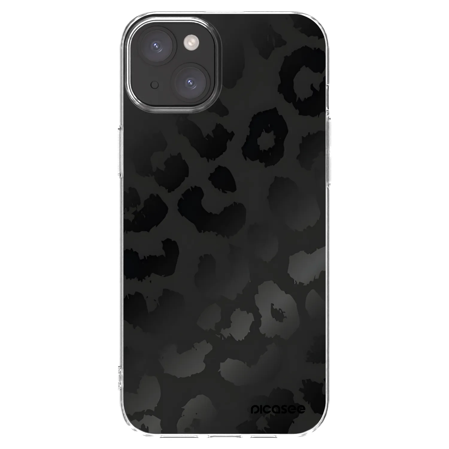 Picasee silikonový průhledný obal pro Apple iPhone 15 Plus - Midnight Leopard