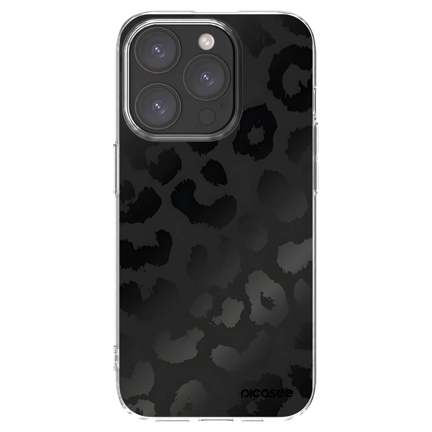 Picasee silikonový průhledný obal pro Apple iPhone 15 Pro - Midnight Leopard