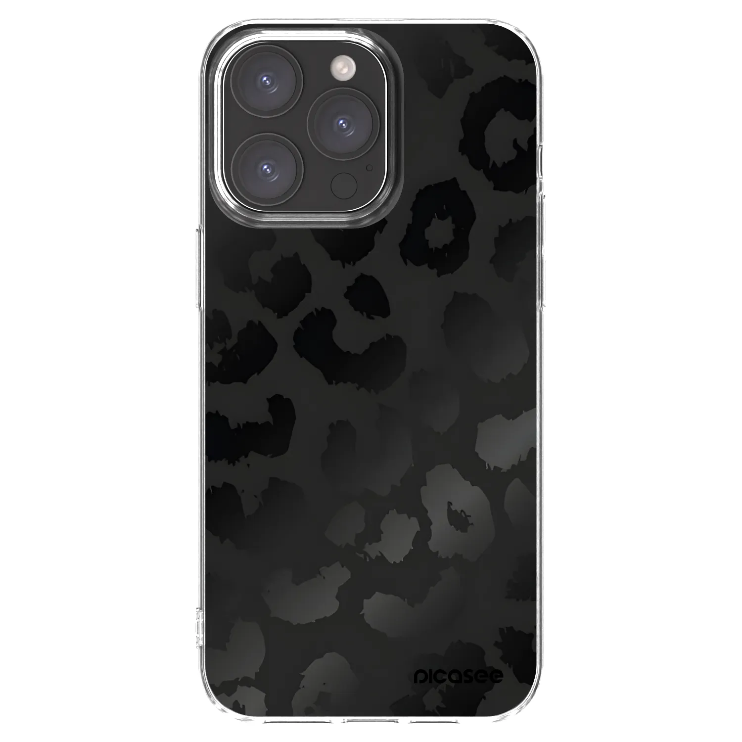 Picasee silikonový průhledný obal pro Apple iPhone 15 Pro Max - Midnight Leopard