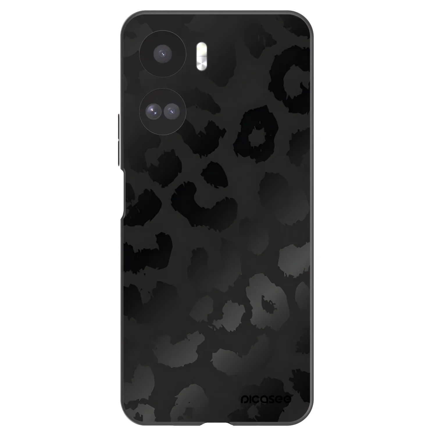 Picasee silikonový černý obal pro Honor 90 Lite 5G - Midnight Leopard