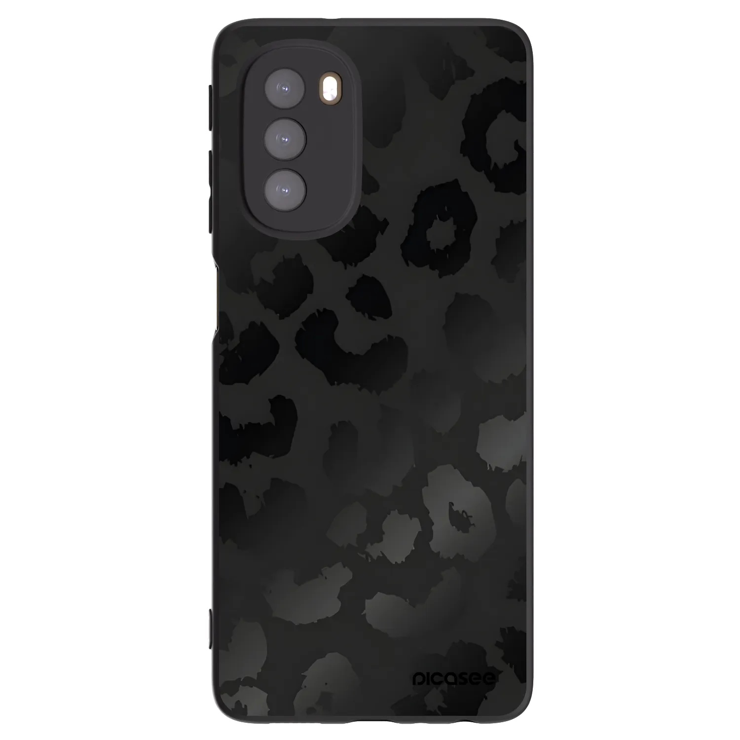 Picasee silikonový černý obal pro Motorola Moto G51 - Midnight Leopard