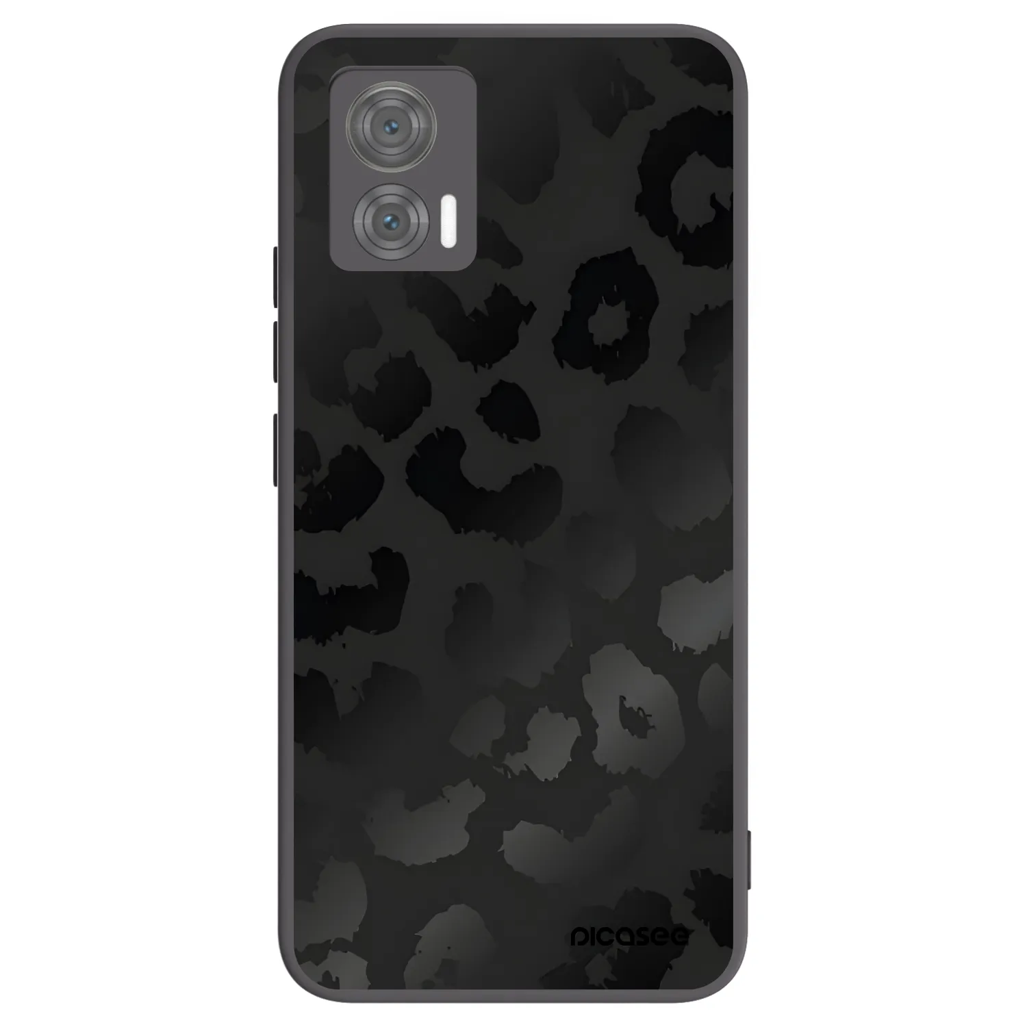 Picasee silikonový černý obal pro Motorola Edge 30 Neo - Midnight Leopard