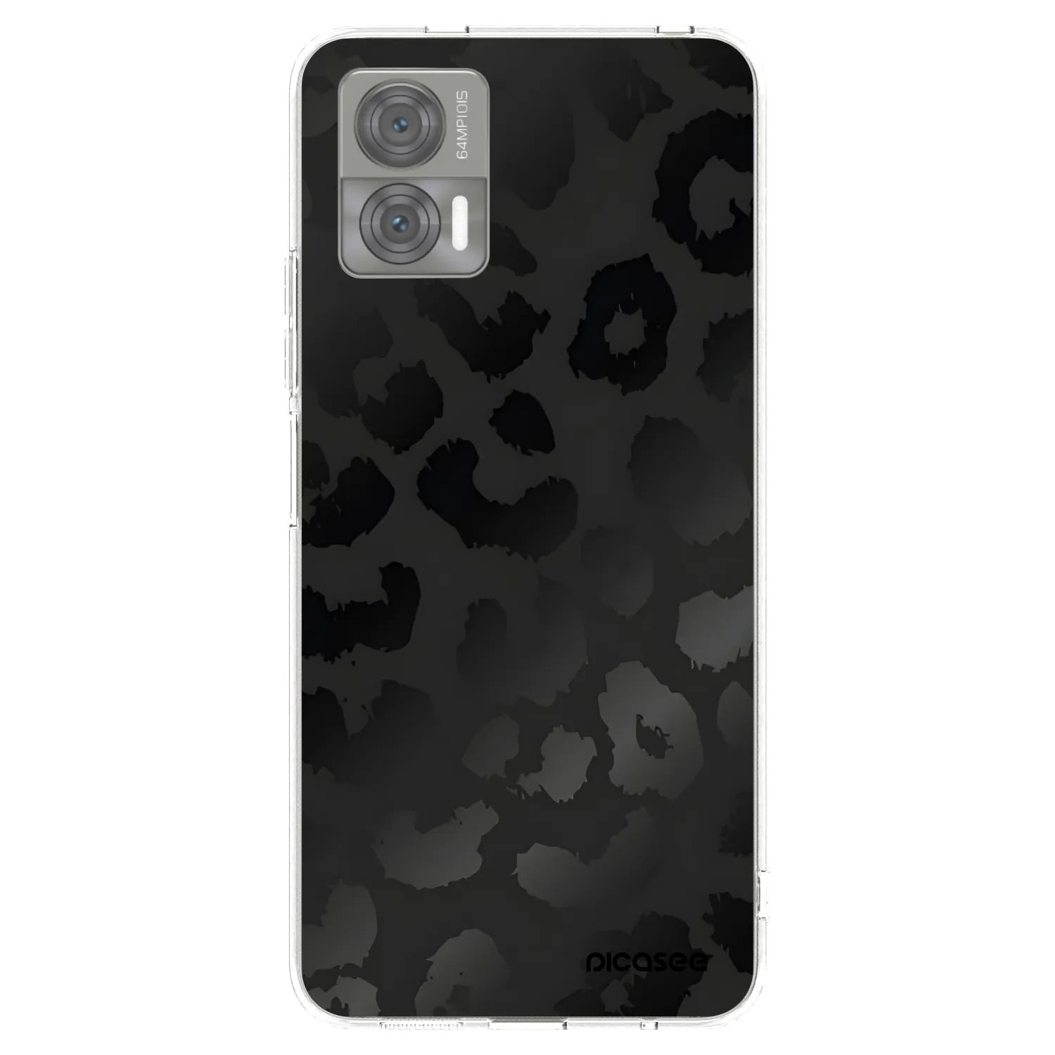 Picasee silikonový průhledný obal pro Motorola Edge 30 Neo - Midnight Leopard