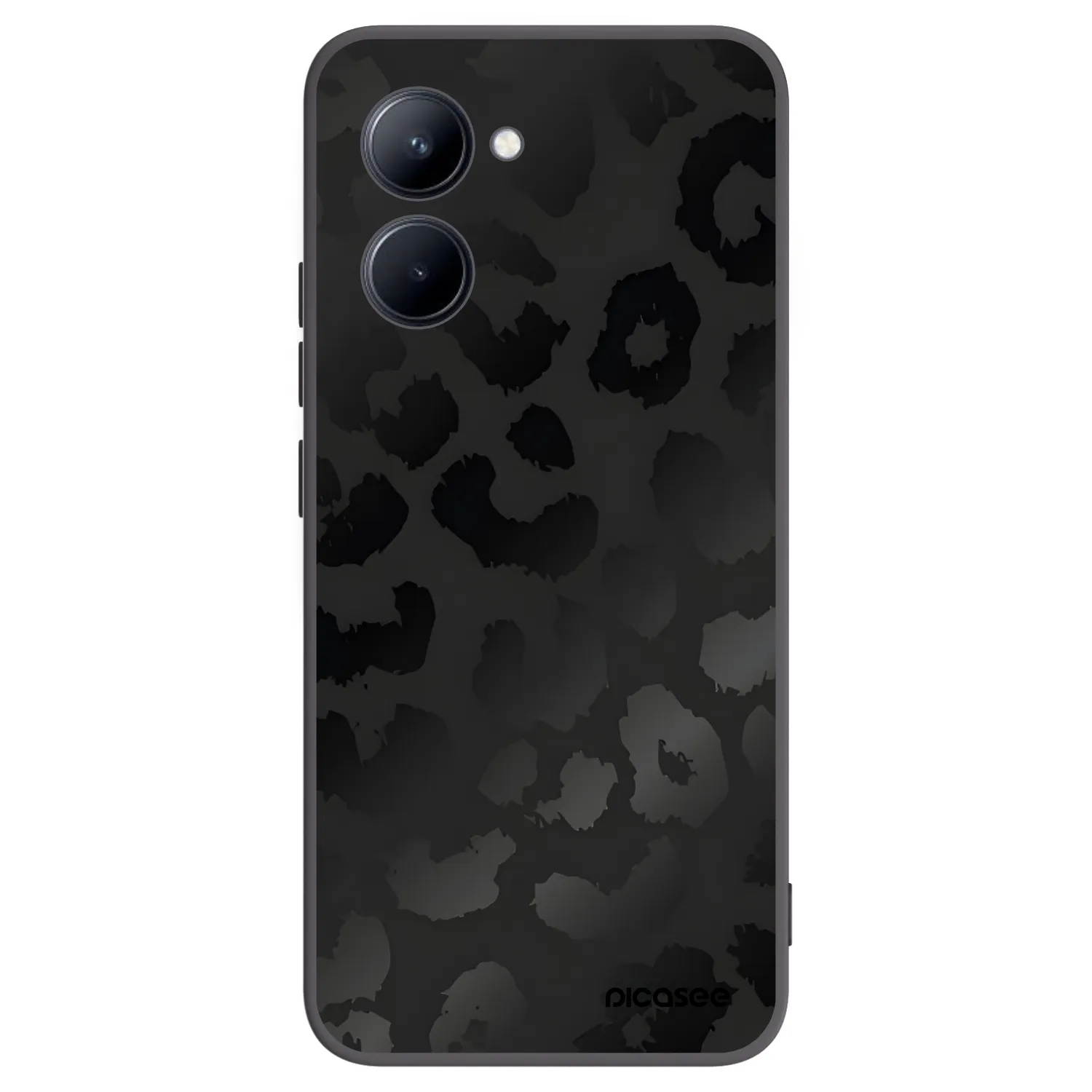 Picasee silikonový černý obal pro Realme C33 (2023) - Midnight Leopard