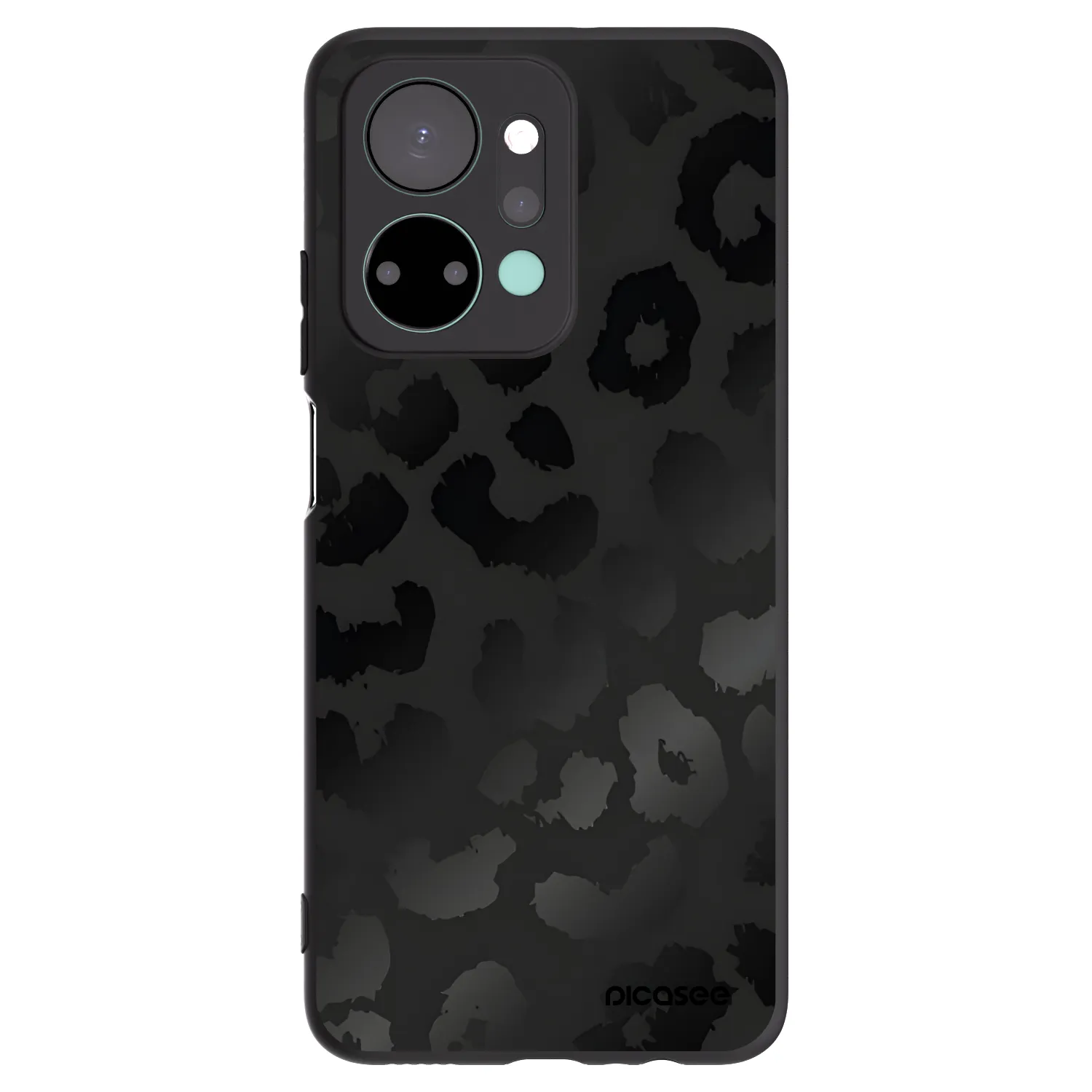 Picasee silikonový černý obal pro Honor X7a - Midnight Leopard