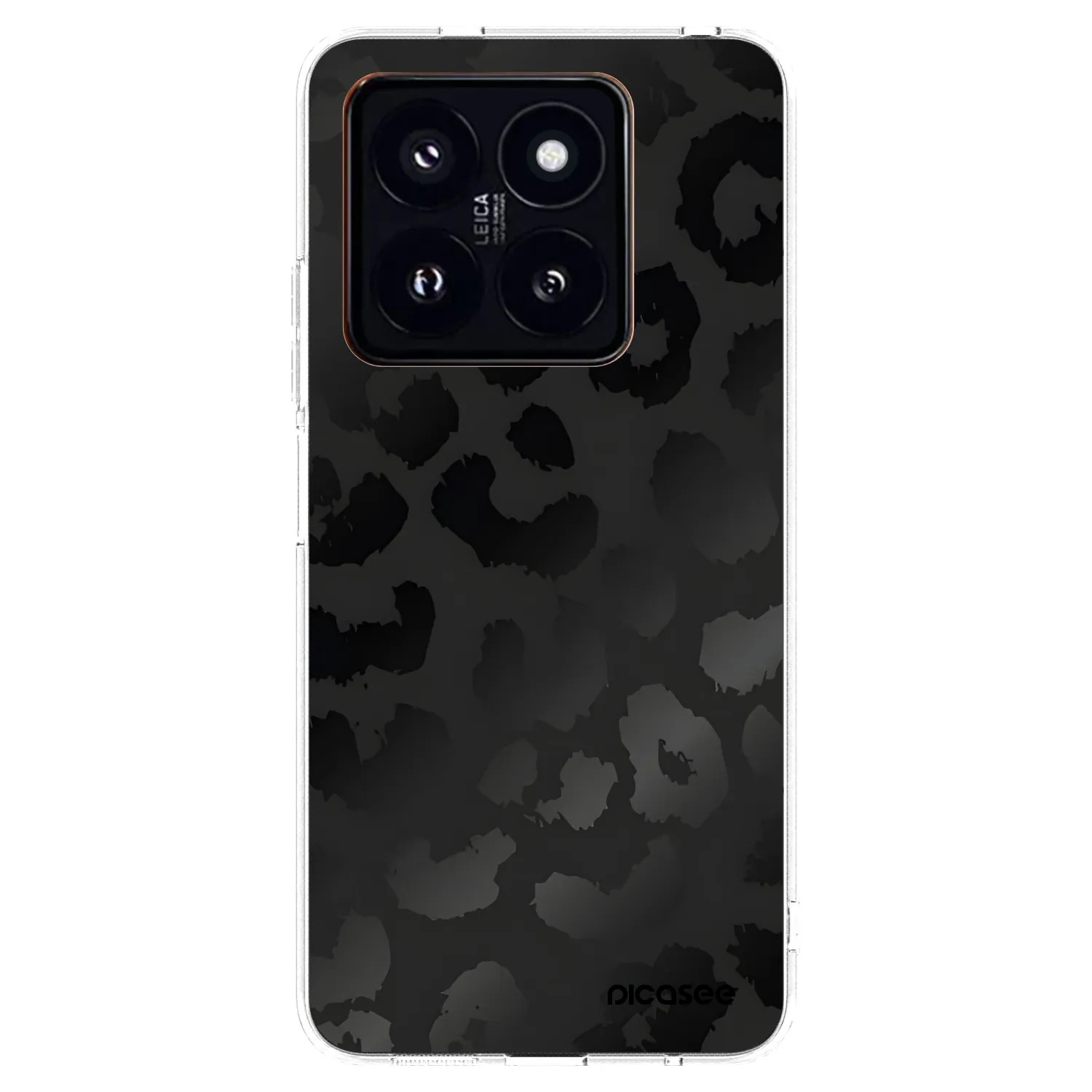Picasee silikonový průhledný obal pro Xiaomi 14 Pro - Midnight Leopard