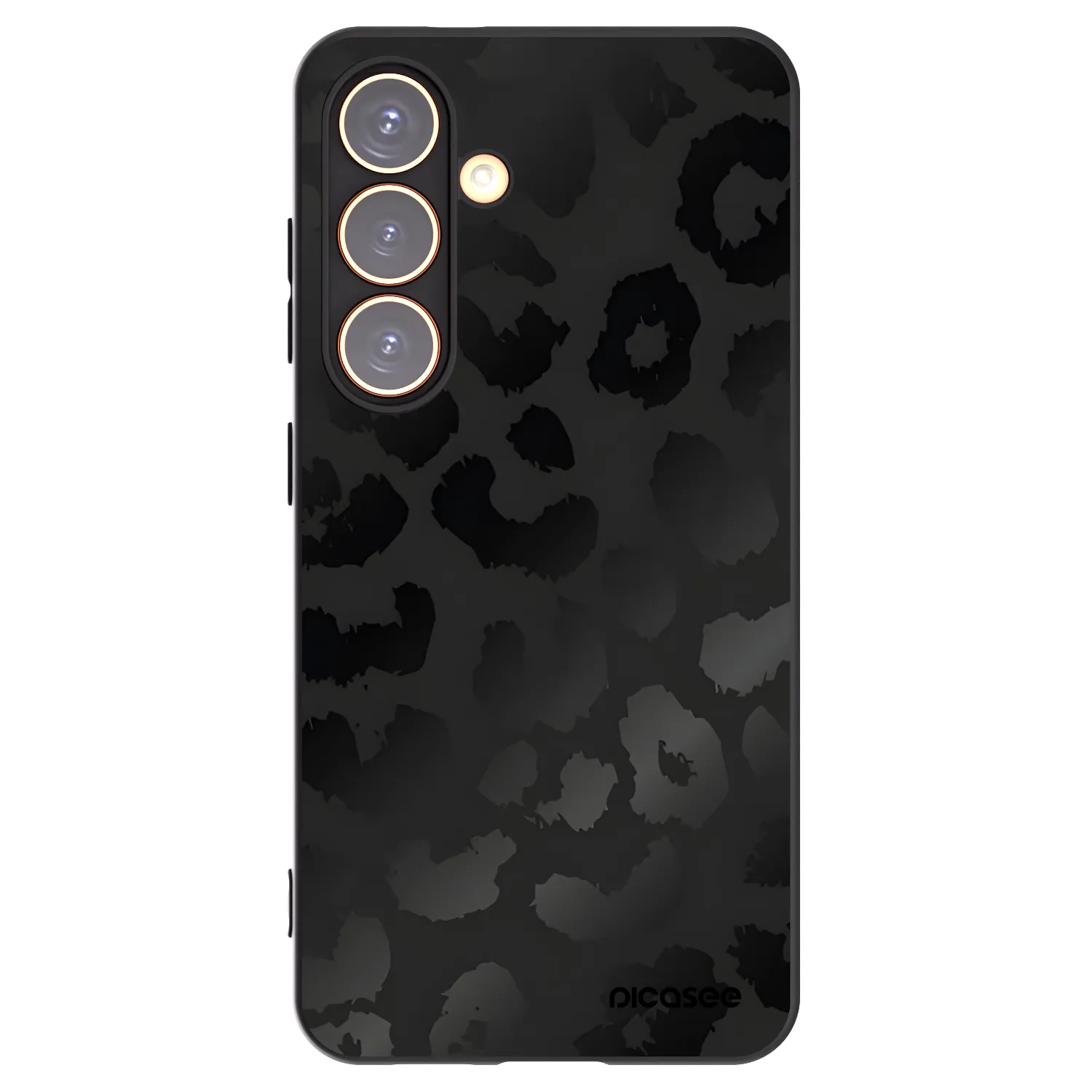Picasee silikonový černý obal pro Samsung Galaxy S24 S921B 5G - Midnight Leopard