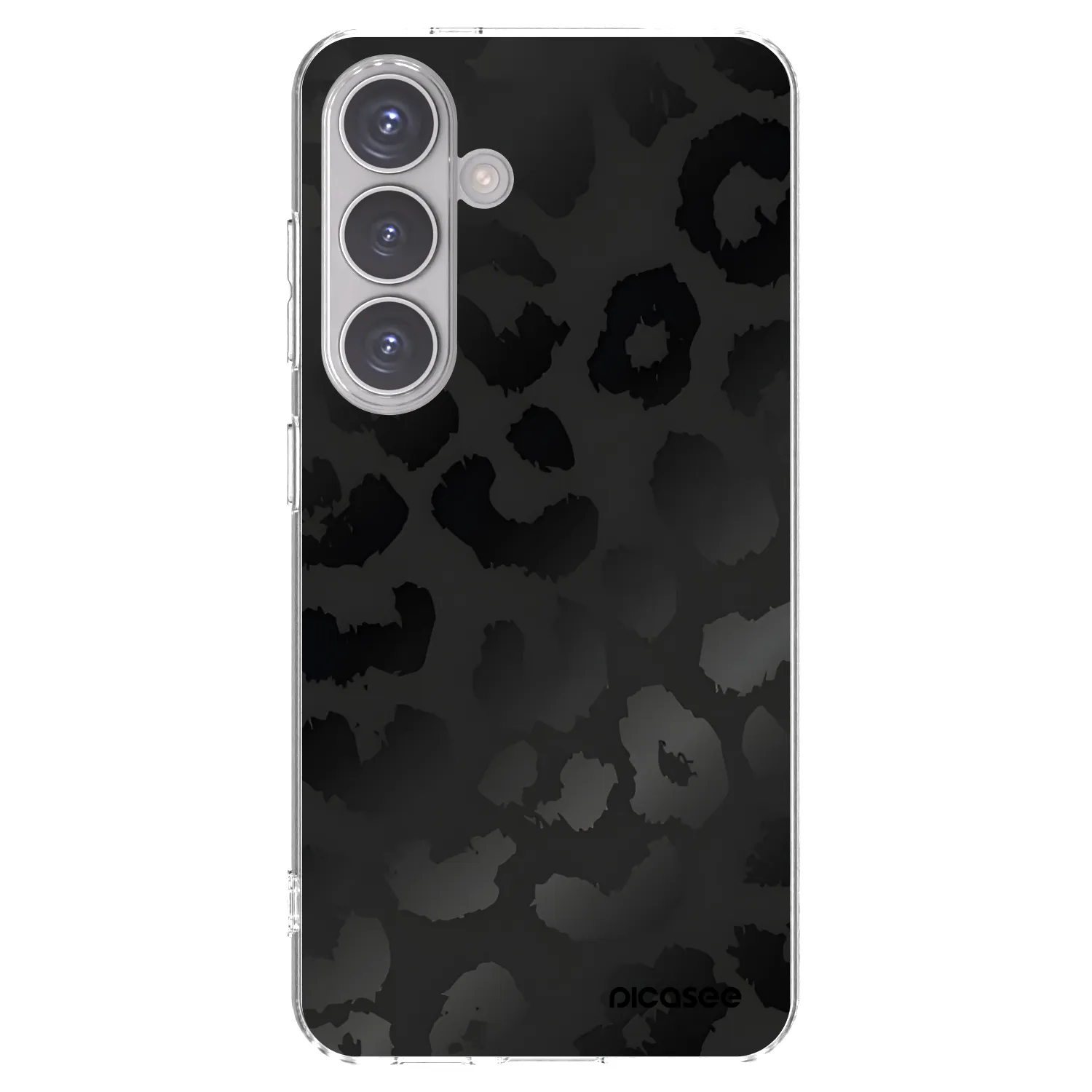 Picasee silikonový průhledný obal pro Samsung Galaxy S24 S921B 5G - Midnight Leopard