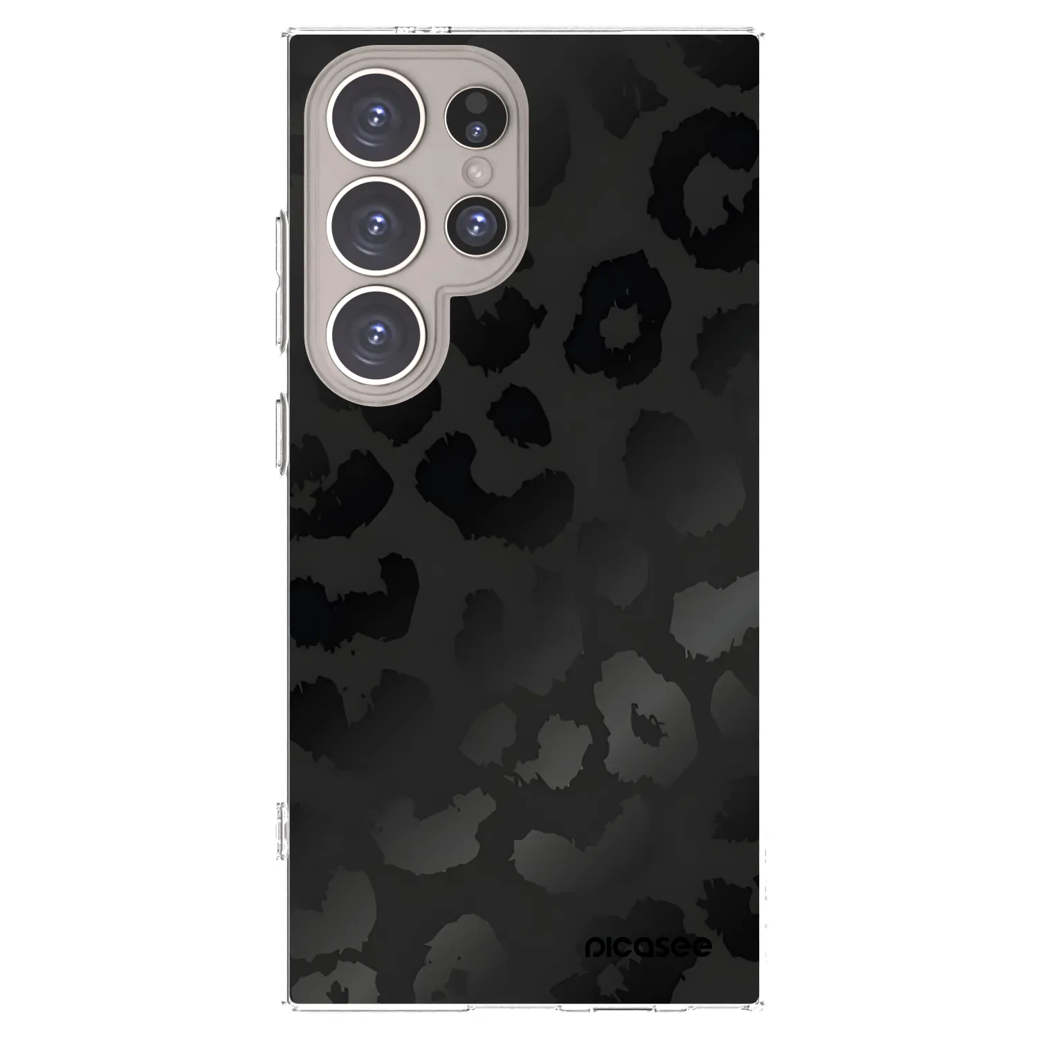 Picasee silikonový průhledný obal pro Samsung Galaxy S24 Ultra S928B 5G - Midnight Leopard