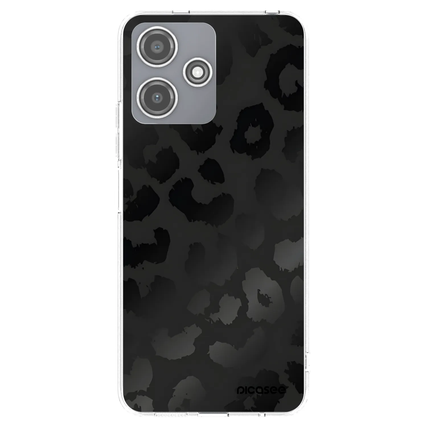Picasee silikonový průhledný obal pro Xiaomi Redmi 12 5G - Midnight Leopard