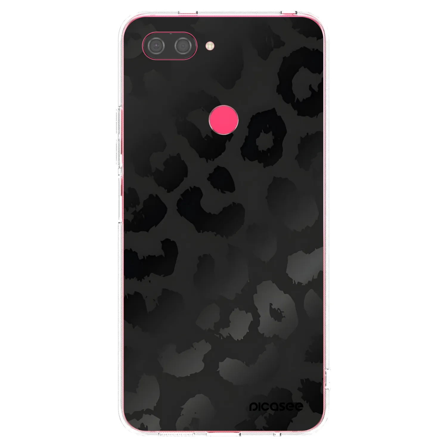 Picasee silikonový průhledný obal pro Xiaomi Mi 8 Lite - Midnight Leopard