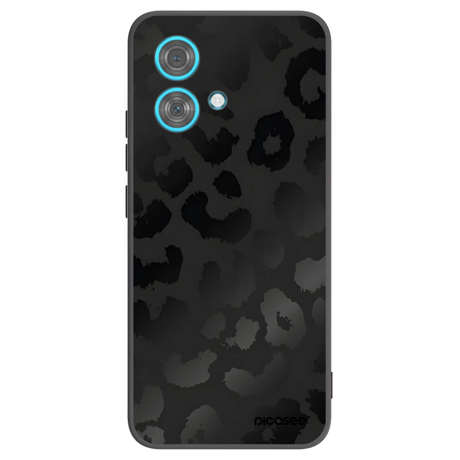Picasee silikonový černý obal pro Motorola Edge 40 Neo - Midnight Leopard