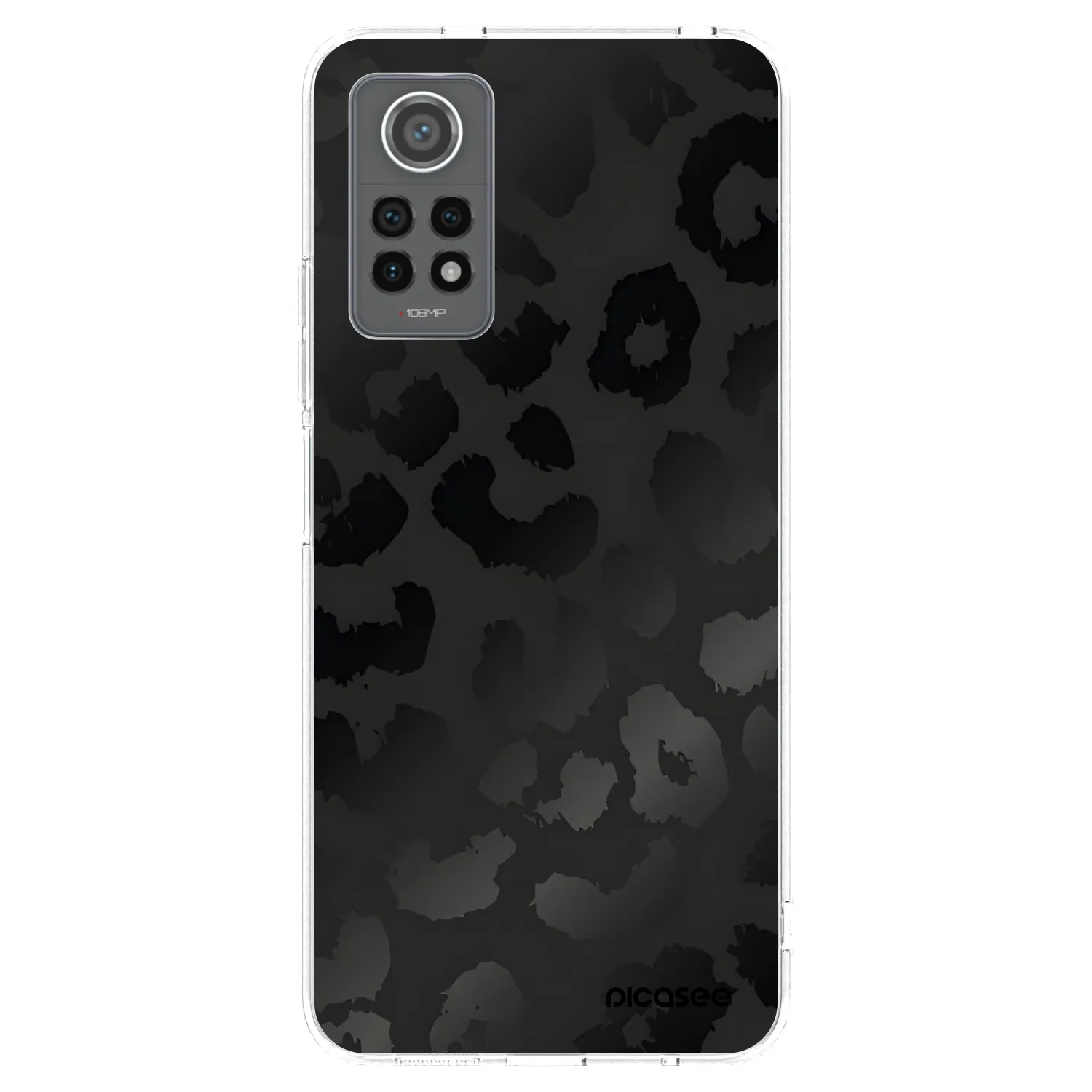 Picasee silikonový průhledný obal pro Xiaomi Redmi Note 12 Pro 4G - Midnight Leopard