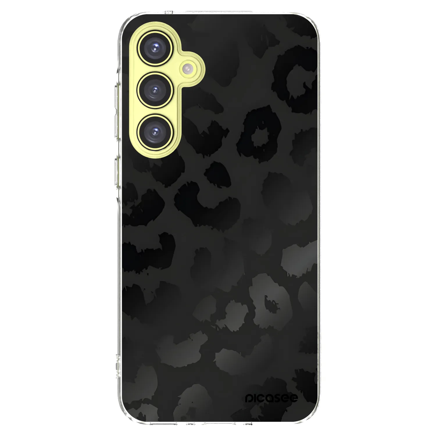 Picasee silikonový průhledný obal pro Samsung Galaxy A35 5G A356B - Midnight Leopard