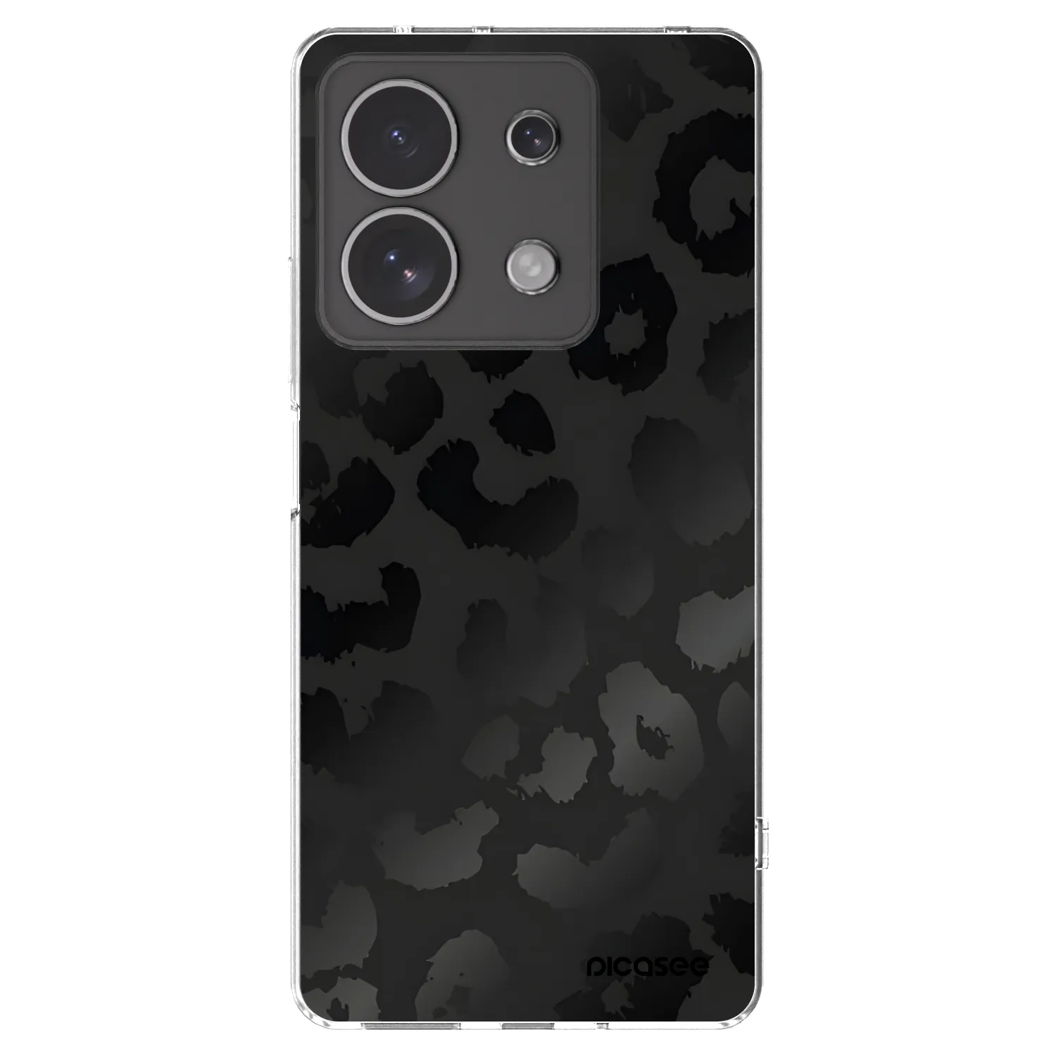 Picasee silikonový průhledný obal pro Xiaomi Redmi Note 13 4G - Midnight Leopard