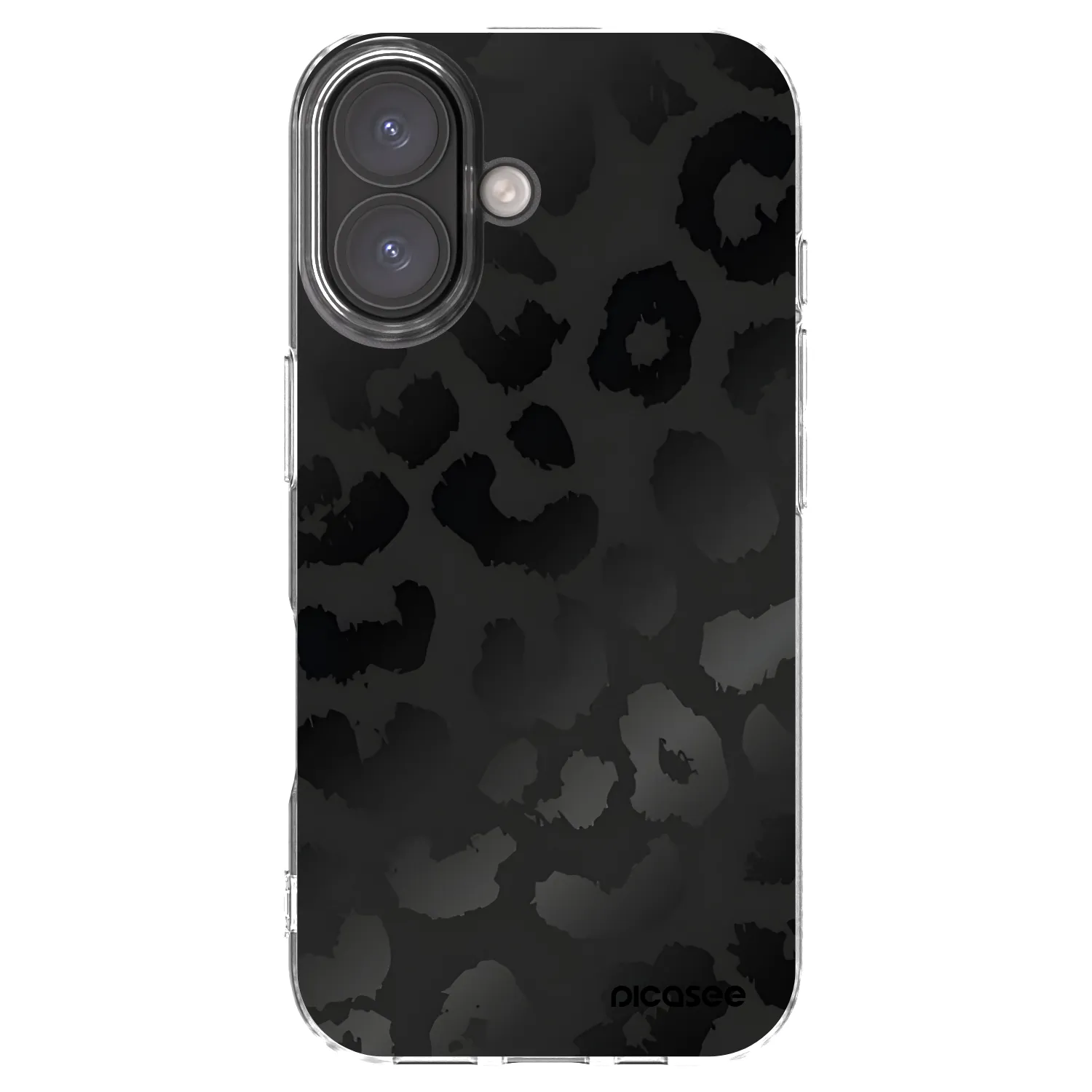 Picasee silikonový průhledný obal pro Apple iPhone 16 - Midnight Leopard