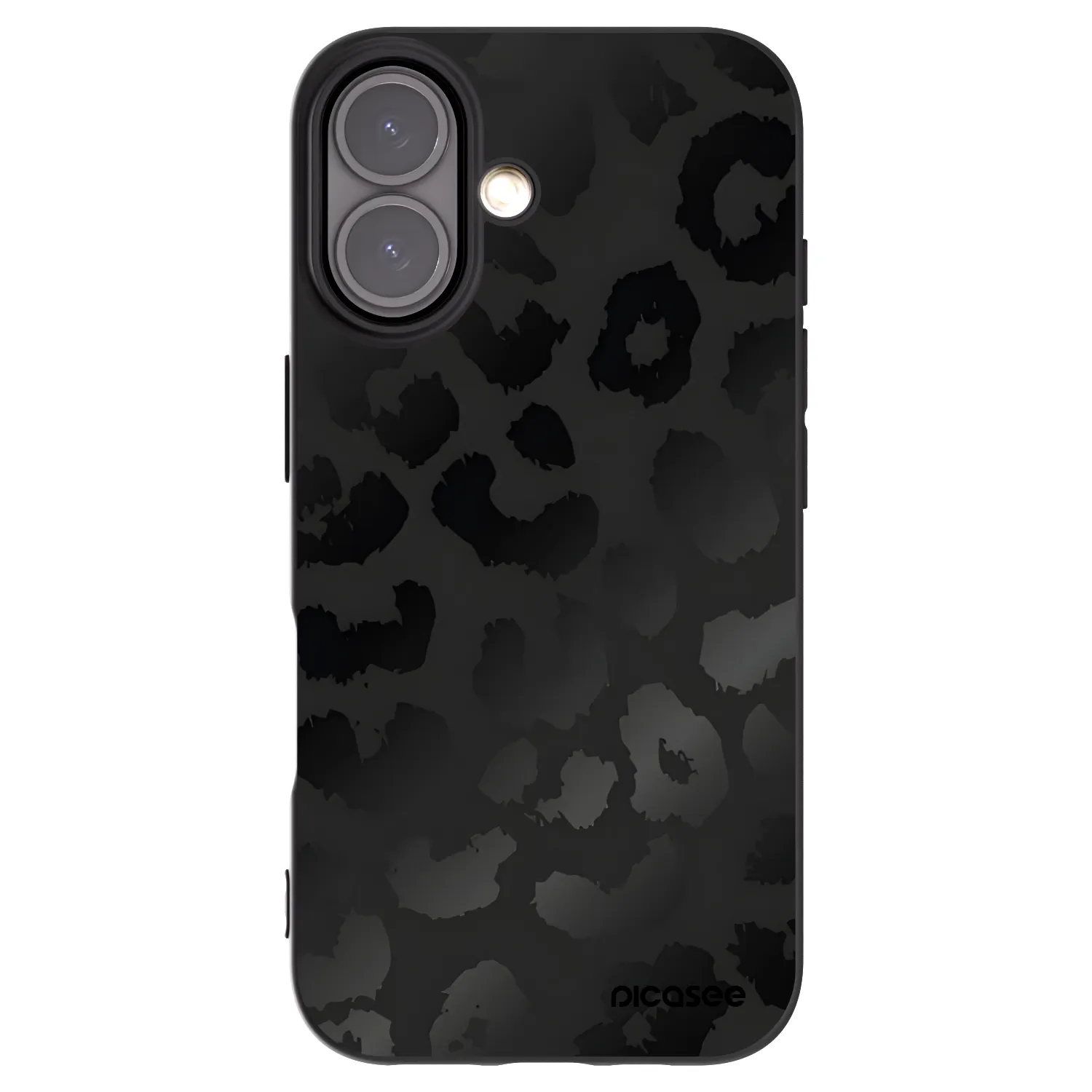 Picasee silikonový černý obal pro Apple iPhone 16 - Midnight Leopard