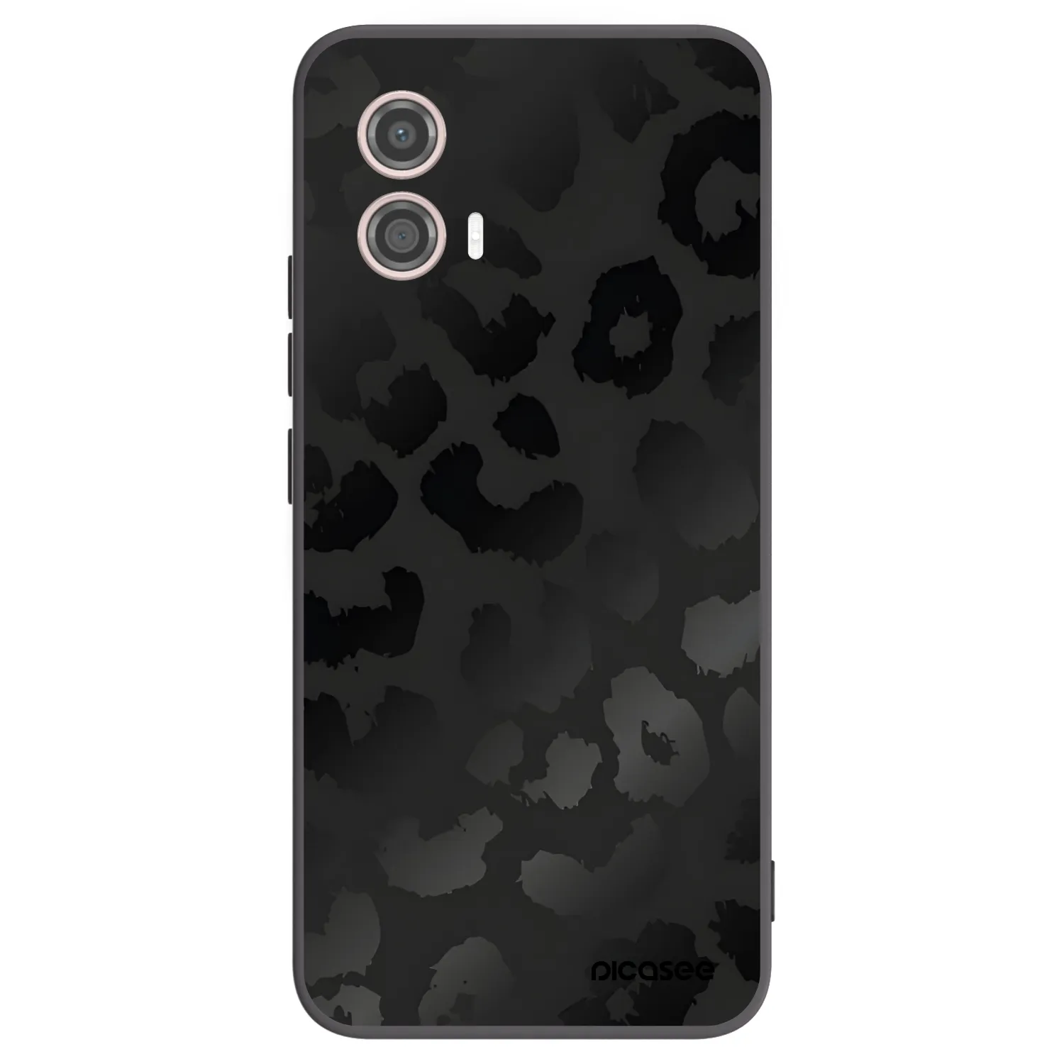 Picasee silikonový černý obal pro Motorola Moto G53 5G - Midnight Leopard