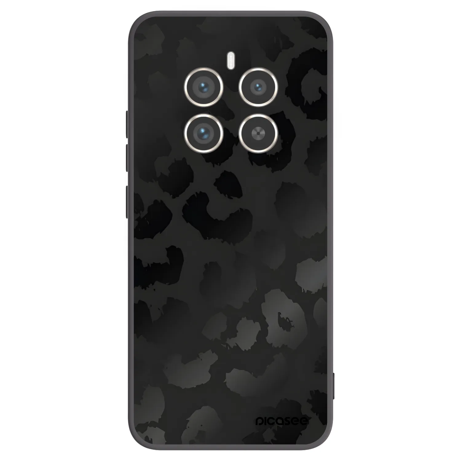 Picasee silikonový černý obal pro Realme 12 Pro 5G - Midnight Leopard