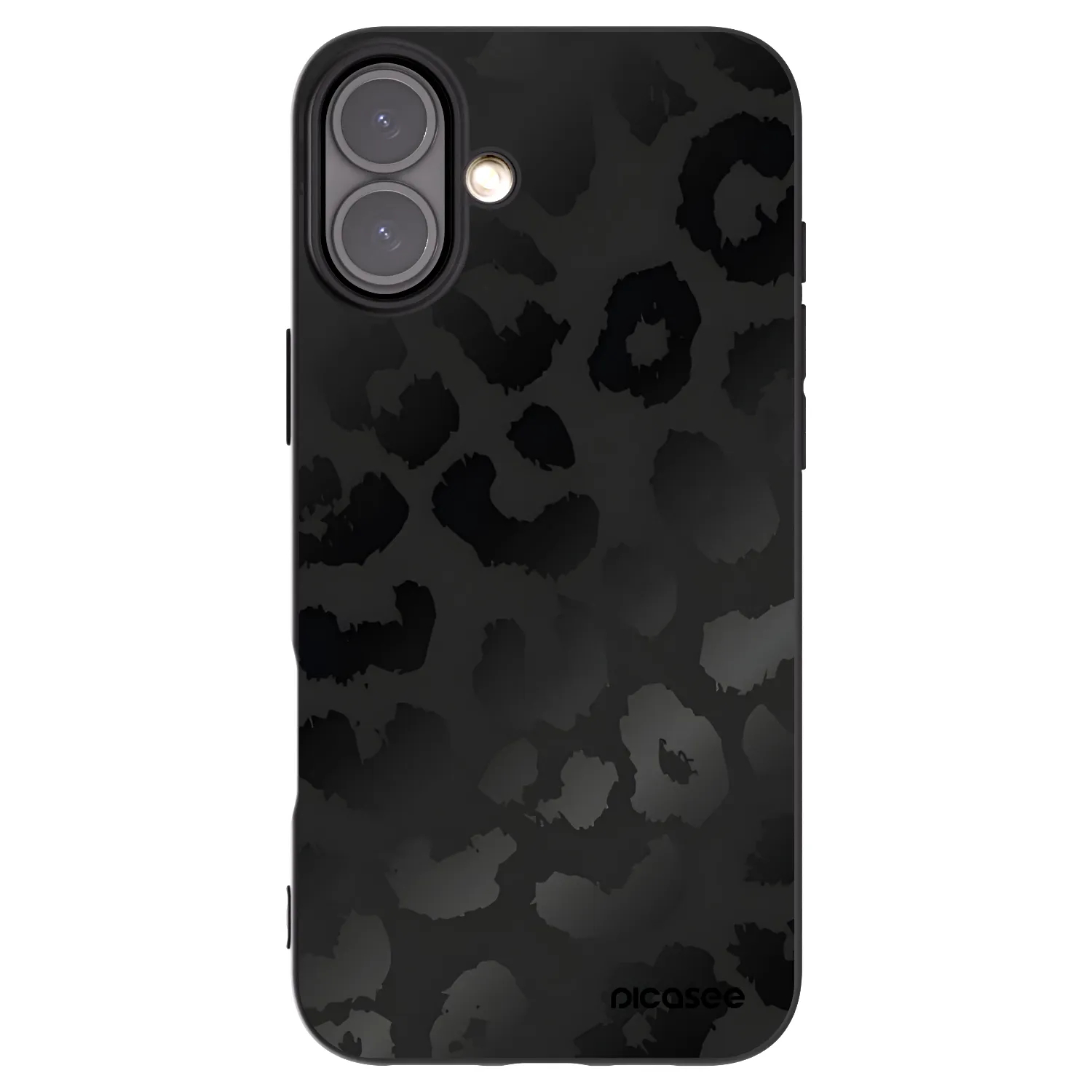 Picasee silikonový černý obal pro Apple iPhone 16 Plus - Midnight Leopard