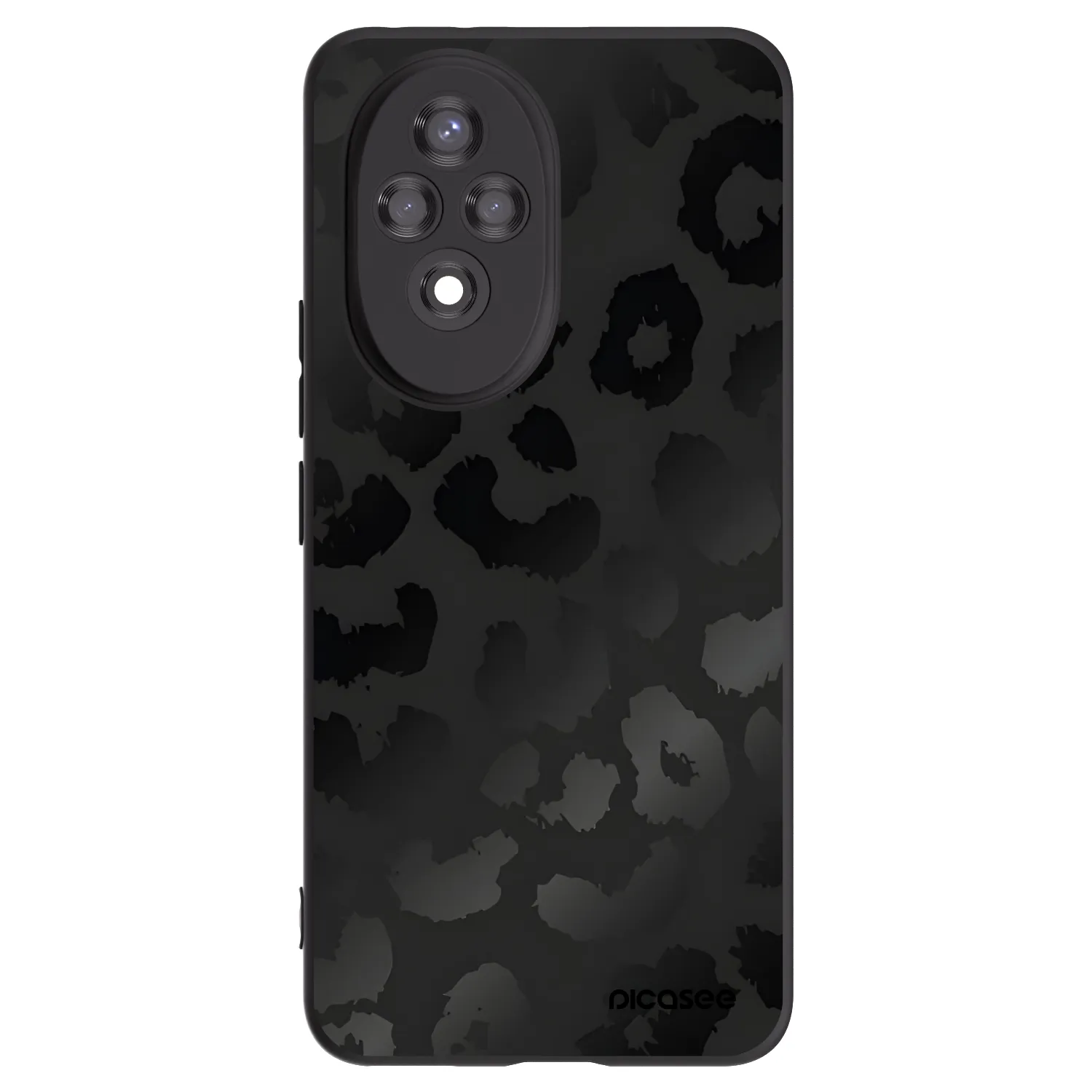 Picasee silikonový černý obal pro Honor 200 Pro 5G - Midnight Leopard