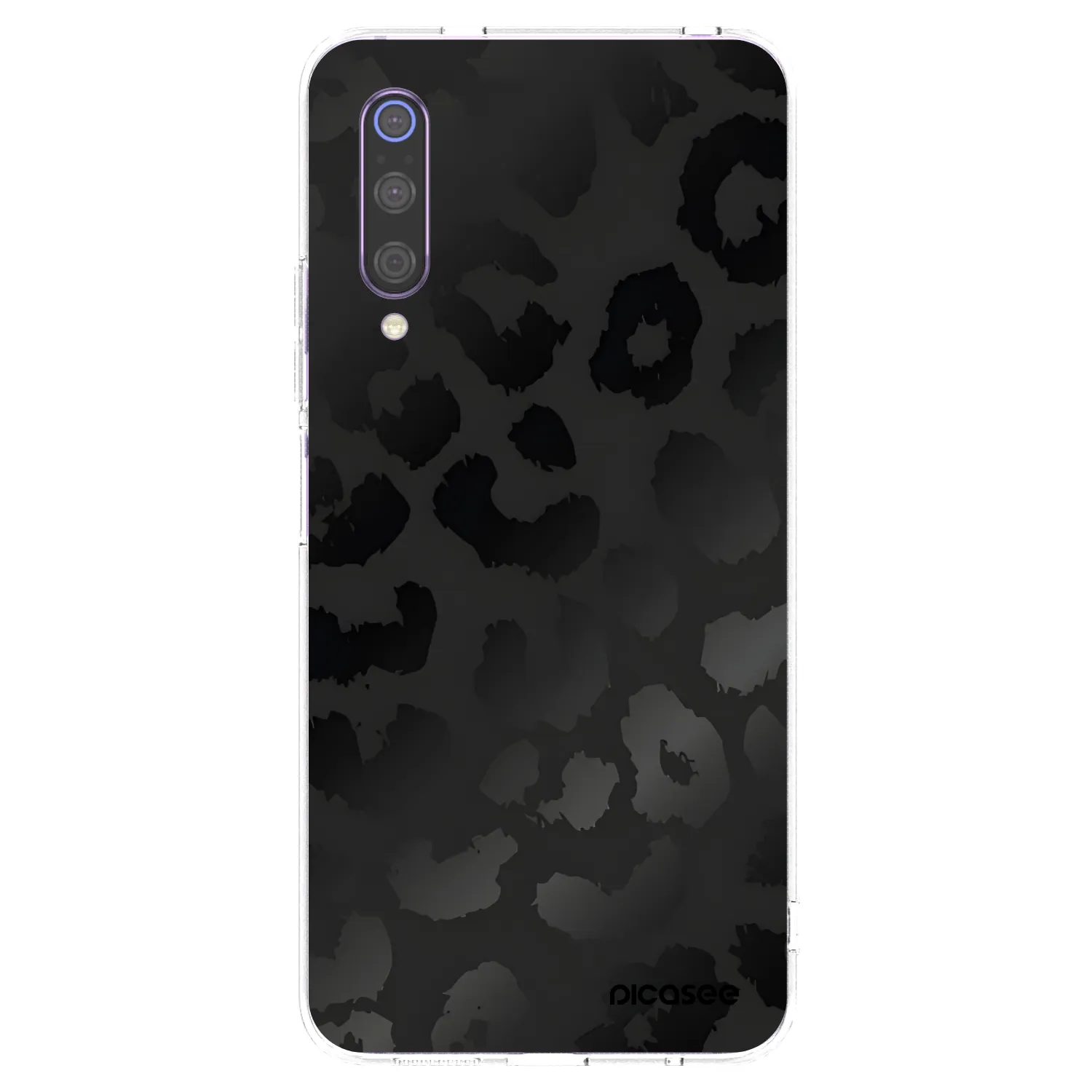 Picasee silikonový průhledný obal pro Xiaomi Mi 9 - Midnight Leopard