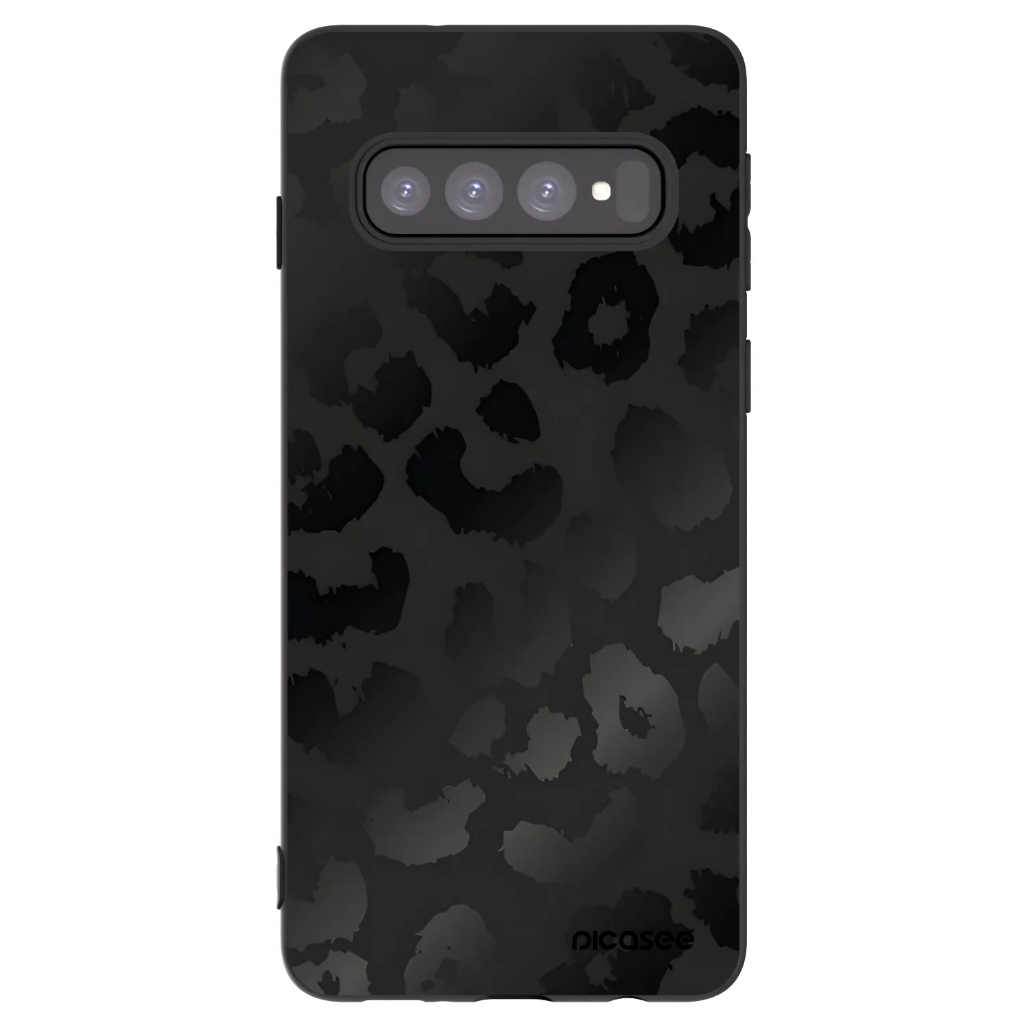 Picasee silikonový černý obal pro Samsung Galaxy S10 G973 - Midnight Leopard