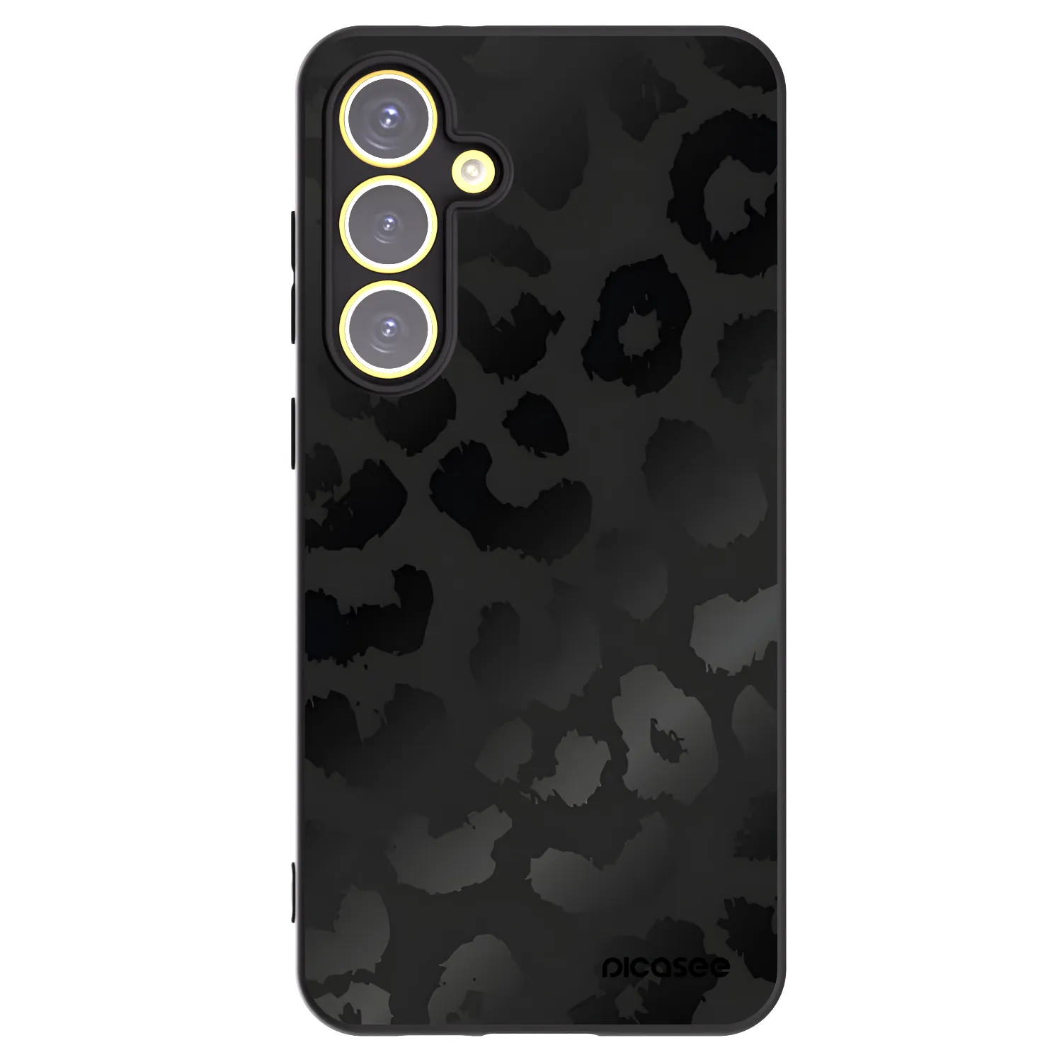 Picasee silikonový černý obal pro Samsung Galaxy S24 FE S721B - Midnight Leopard