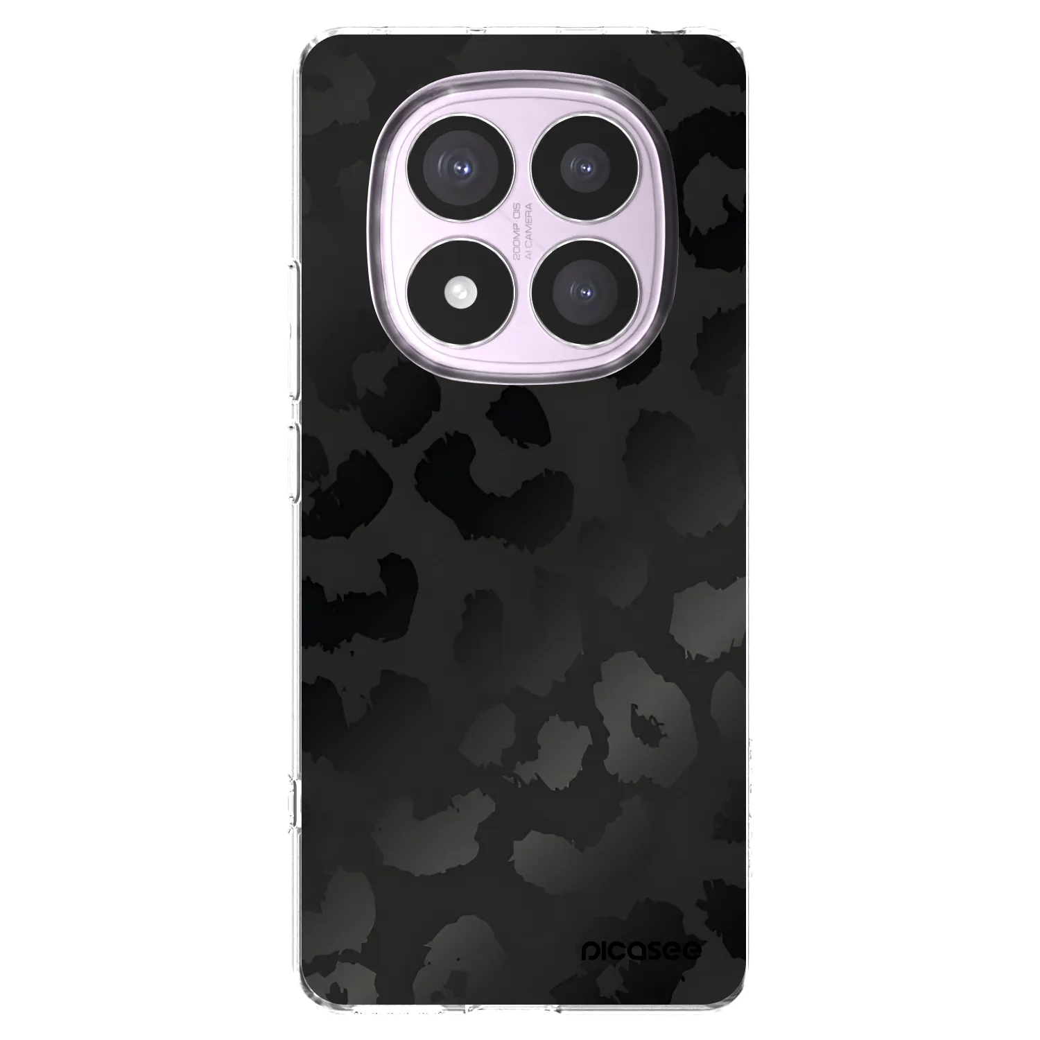 Picasee silikonový průhledný obal pro Xiaomi Redmi Note 14 Pro 5G - Midnight Leopard