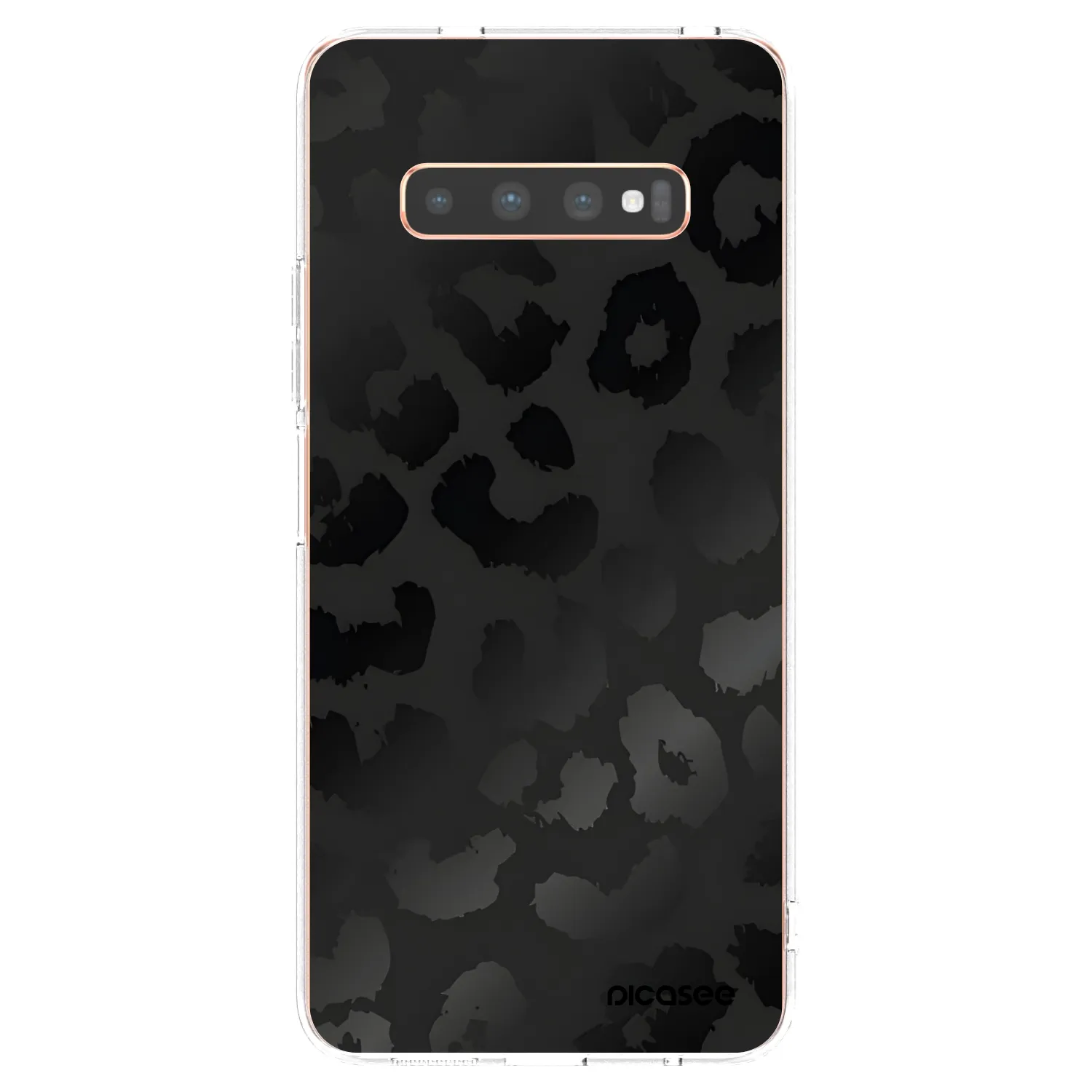 Picasee silikonový průhledný obal pro Samsung Galaxy S10 Plus G975 - Midnight Leopard