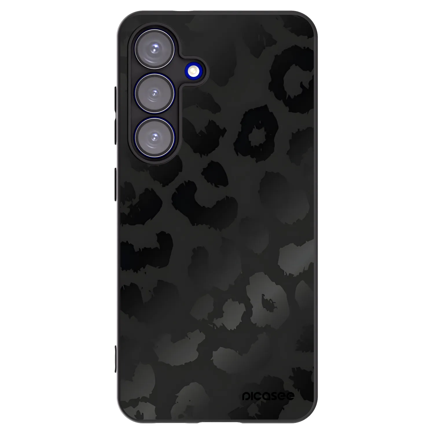 Picasee silikonový černý obal pro Samsung Galaxy S25 5G - Midnight Leopard
