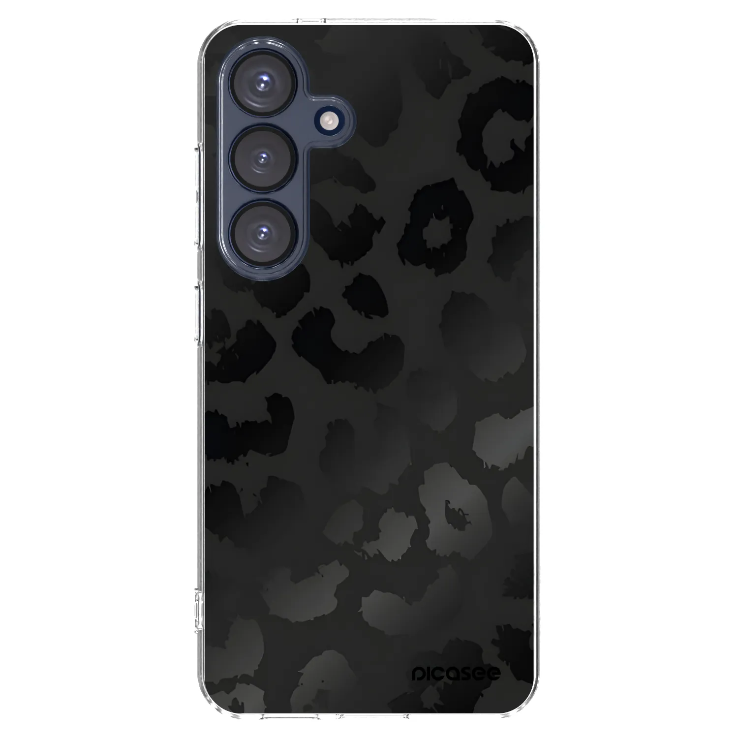 Picasee silikonový průhledný obal pro Samsung Galaxy S25 5G - Midnight Leopard
