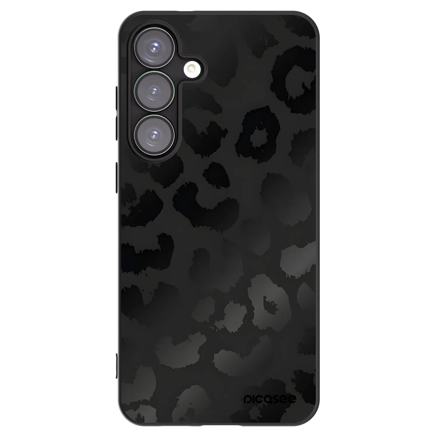 Picasee silikonový černý obal pro Samsung Galaxy S25+ 5G - Midnight Leopard