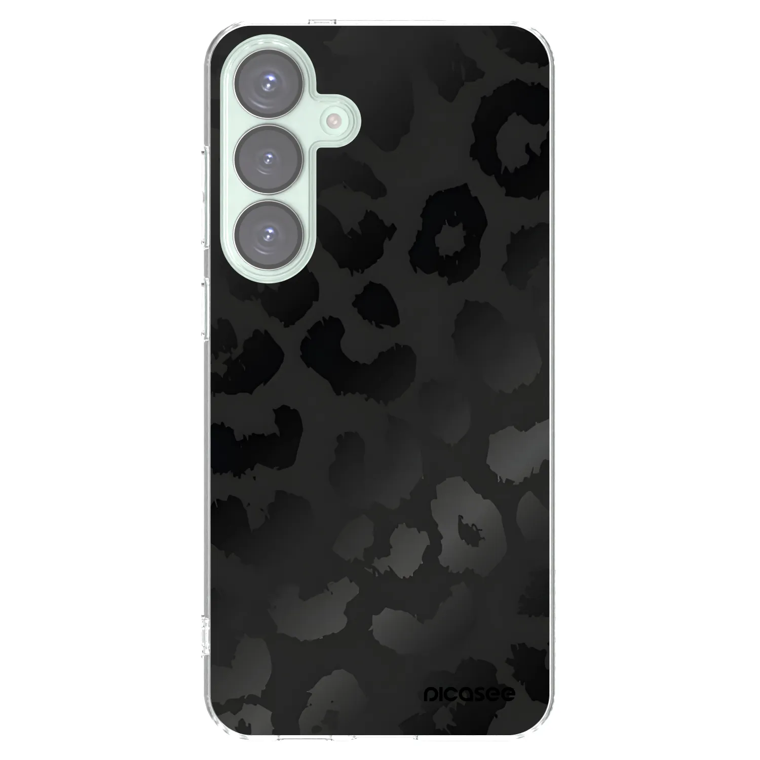 Picasee silikonový průhledný obal pro Samsung Galaxy S25+ 5G - Midnight Leopard