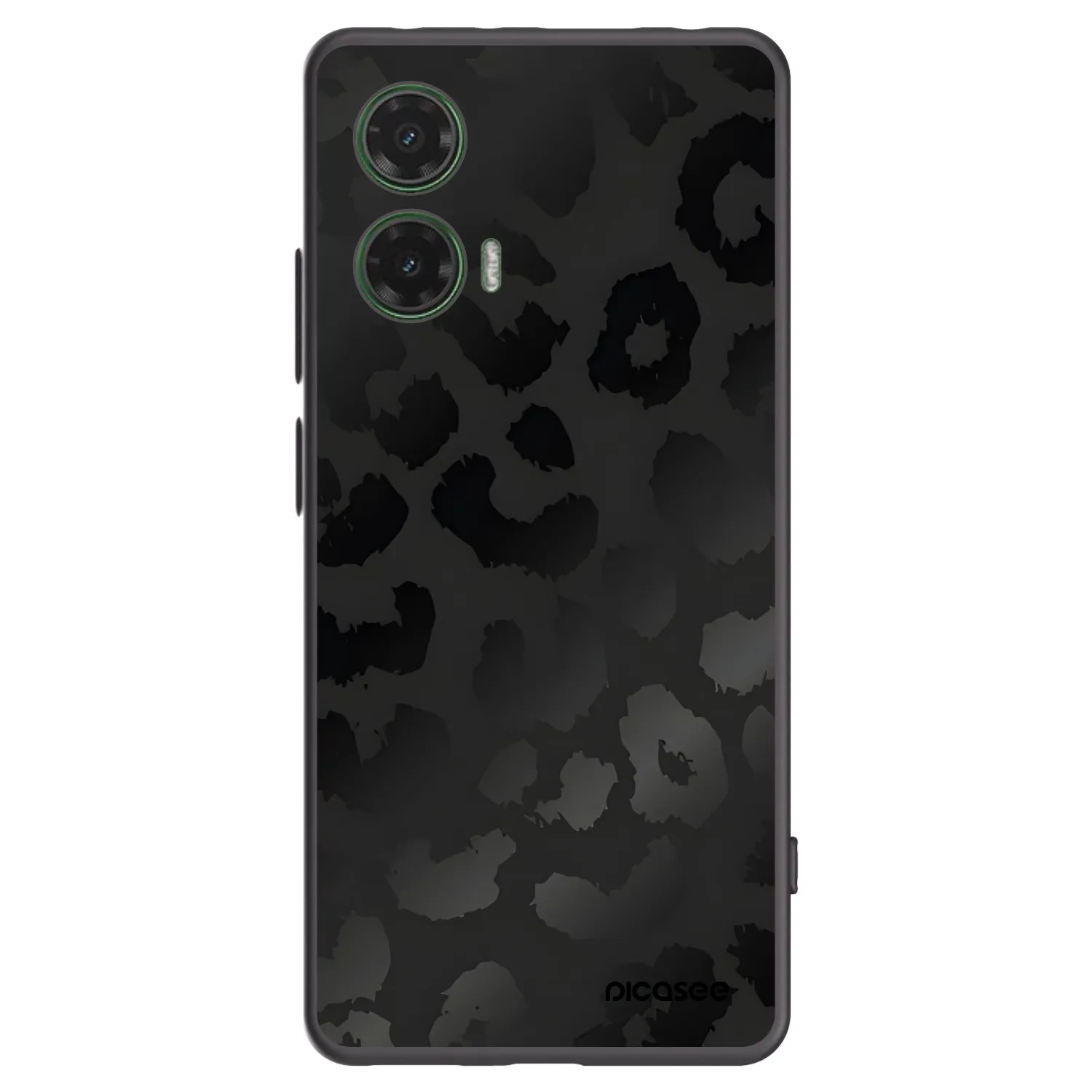 Picasee silikonový černý obal pro Motorola Moto G35 5G - Midnight Leopard