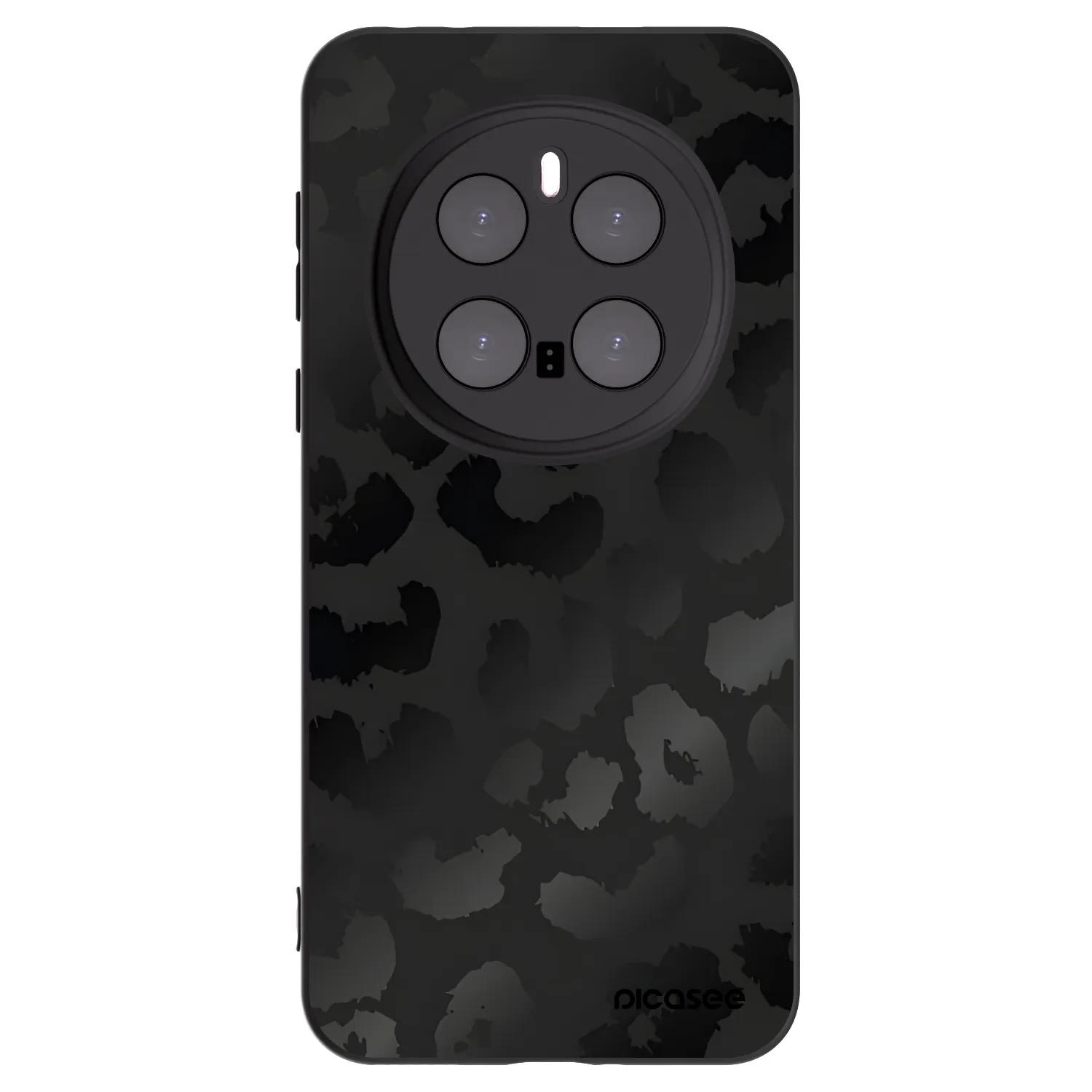 Picasee silikonový černý obal pro Honor Magic7 Pro 5G - Midnight Leopard