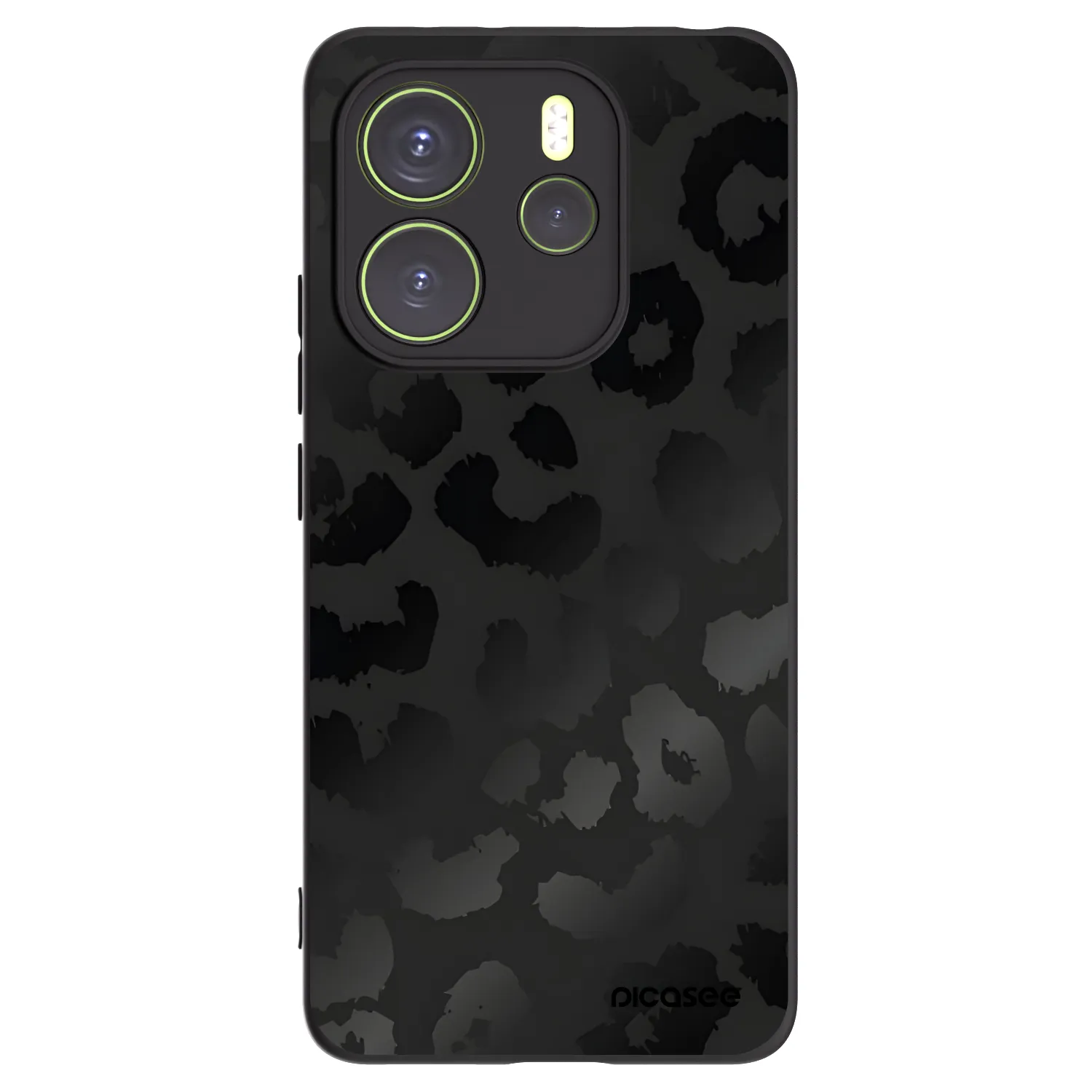 Picasee silikonový černý obal pro Xiaomi Redmi Note 14 4G - Midnight Leopard
