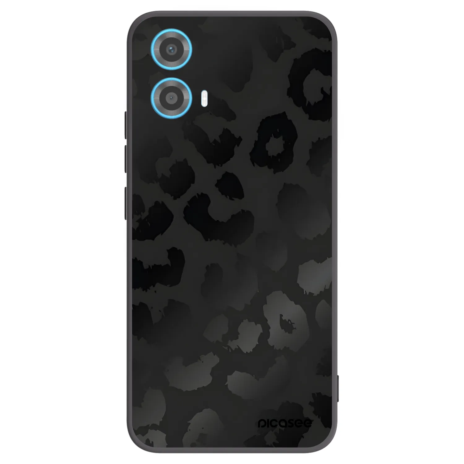 Picasee silikonový černý obal pro Motorola Moto G34 5G - Midnight Leopard