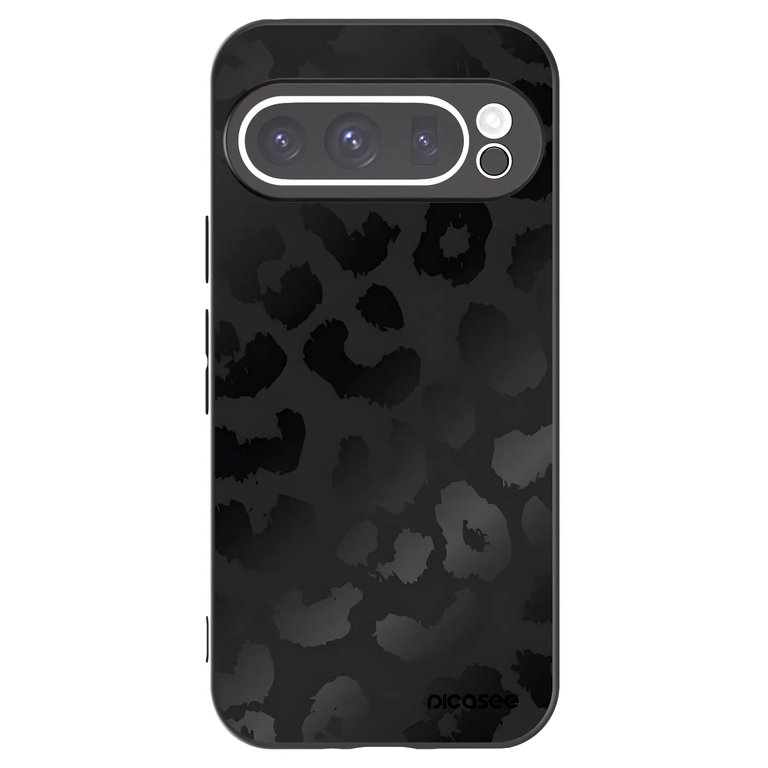 Picasee silikonový černý obal pro Google Pixel 9 Pro - Midnight Leopard