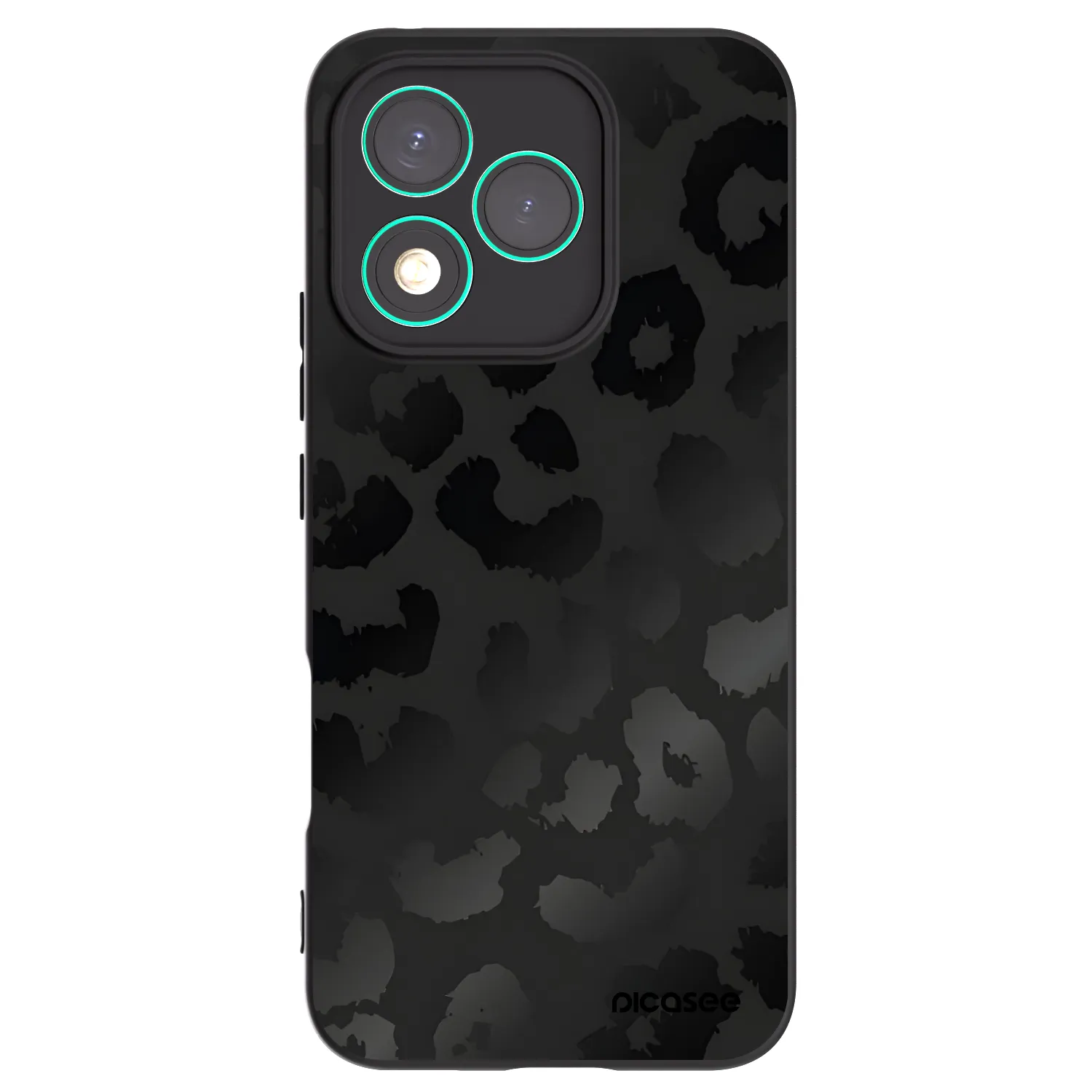 Picasee silikonový černý obal pro Honor 400 Lite 5G - Midnight Leopard