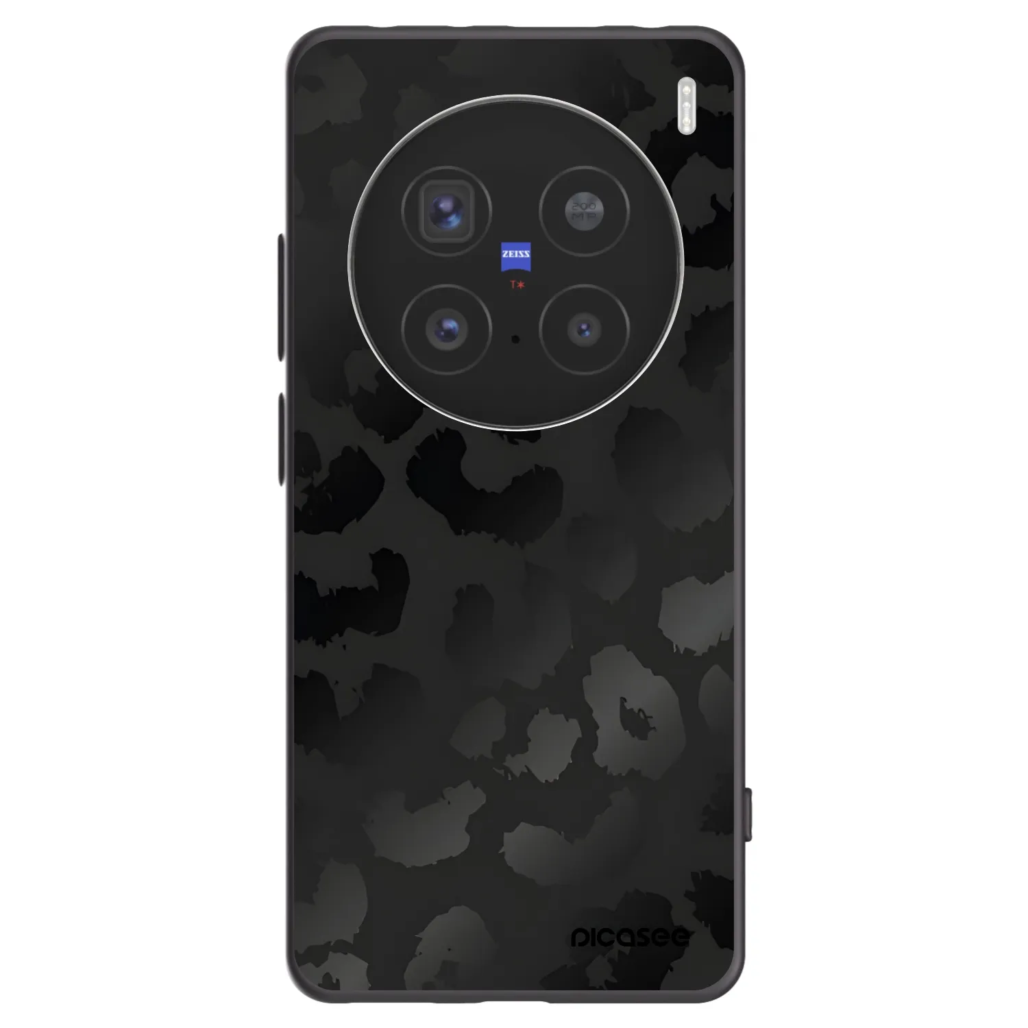 Picasee silikonový černý obal pro Vivo X200 Pro - Midnight Leopard