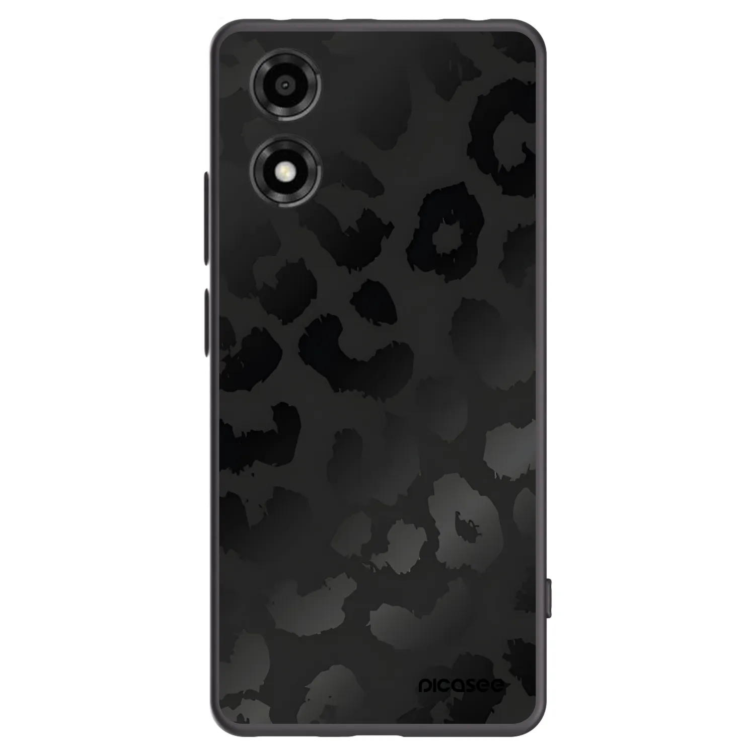 Picasee silikonový černý obal pro Motorola Moto E14 - Midnight Leopard