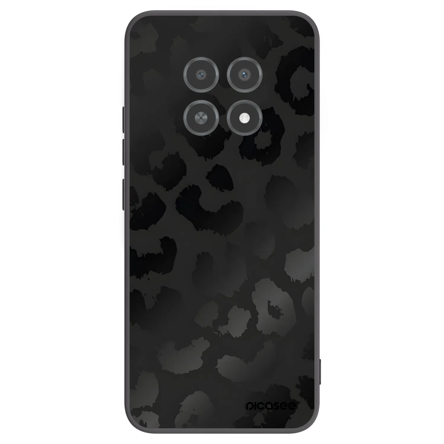 Picasee silikonový černý obal pro Realme 12X - Midnight Leopard