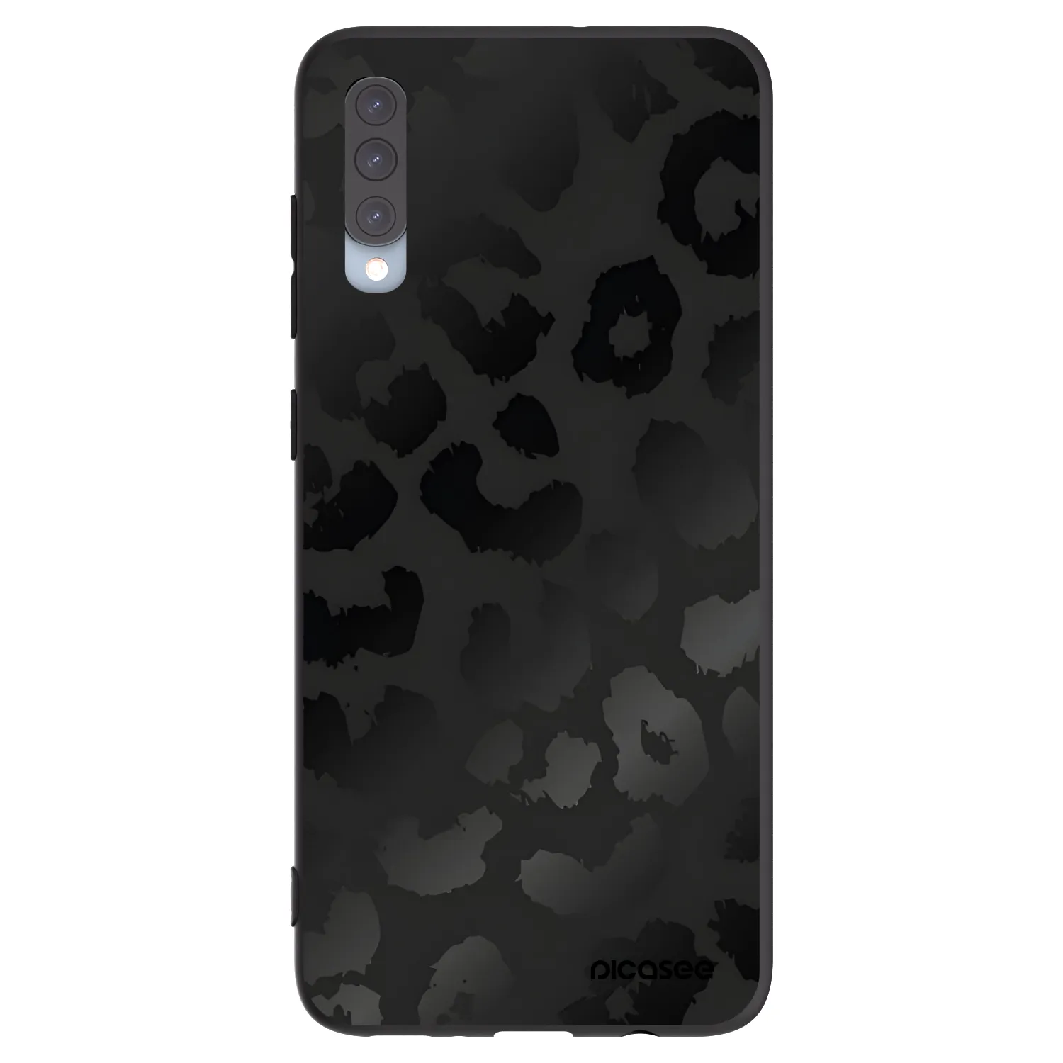 Picasee silikonový černý obal pro Samsung Galaxy A70 A705F - Midnight Leopard