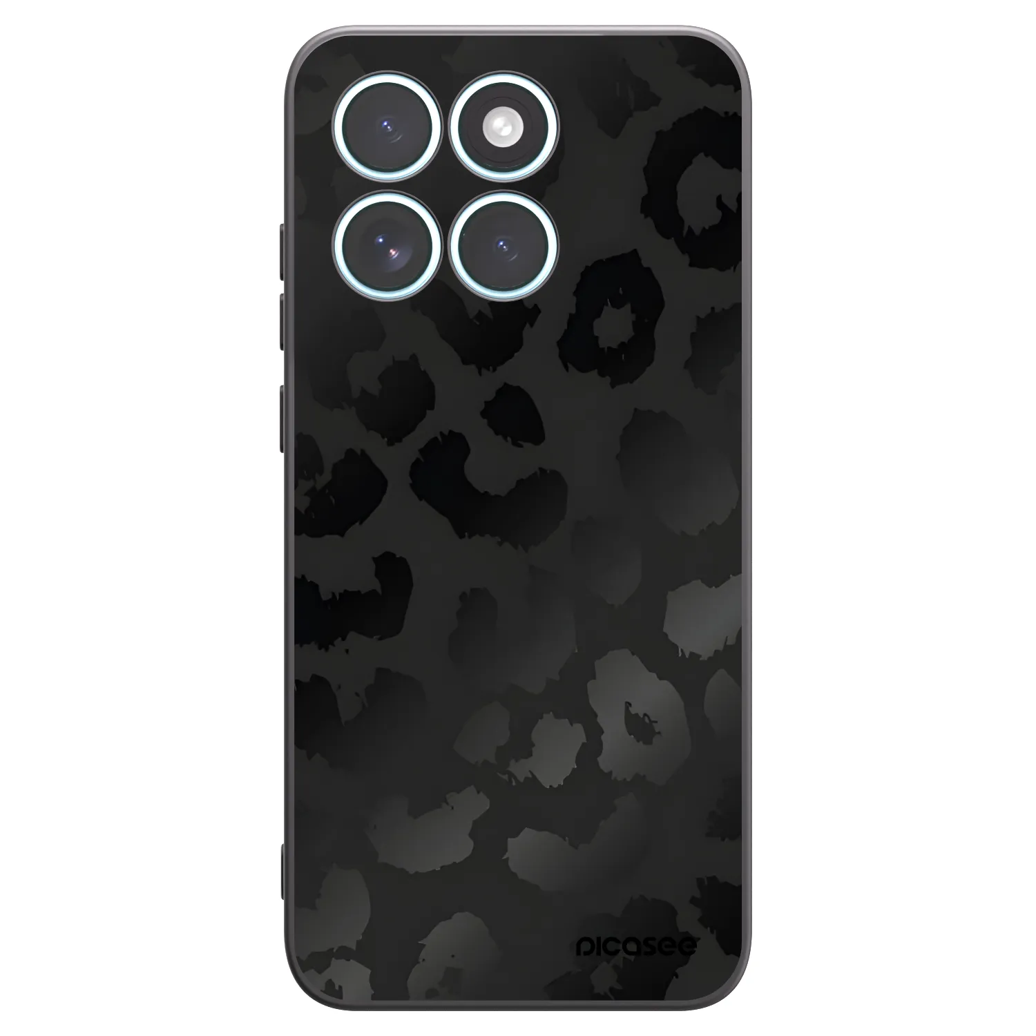 Picasee silikonový černý obal pro Motorola Edge 70 Fusion - Midnight Leopard