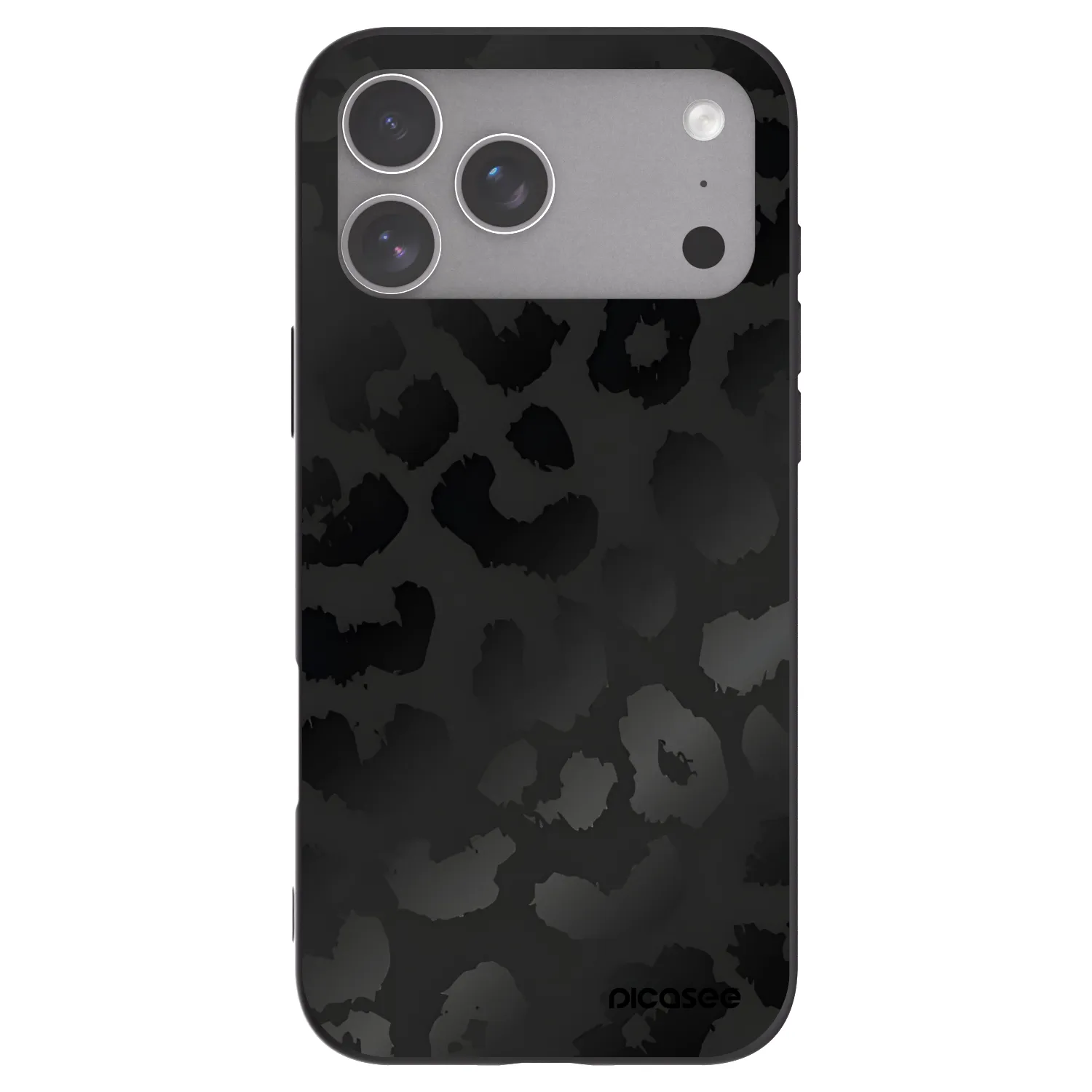 Picasee silikonový černý obal pro Apple iPhone 18 Pro Max - Midnight Leopard