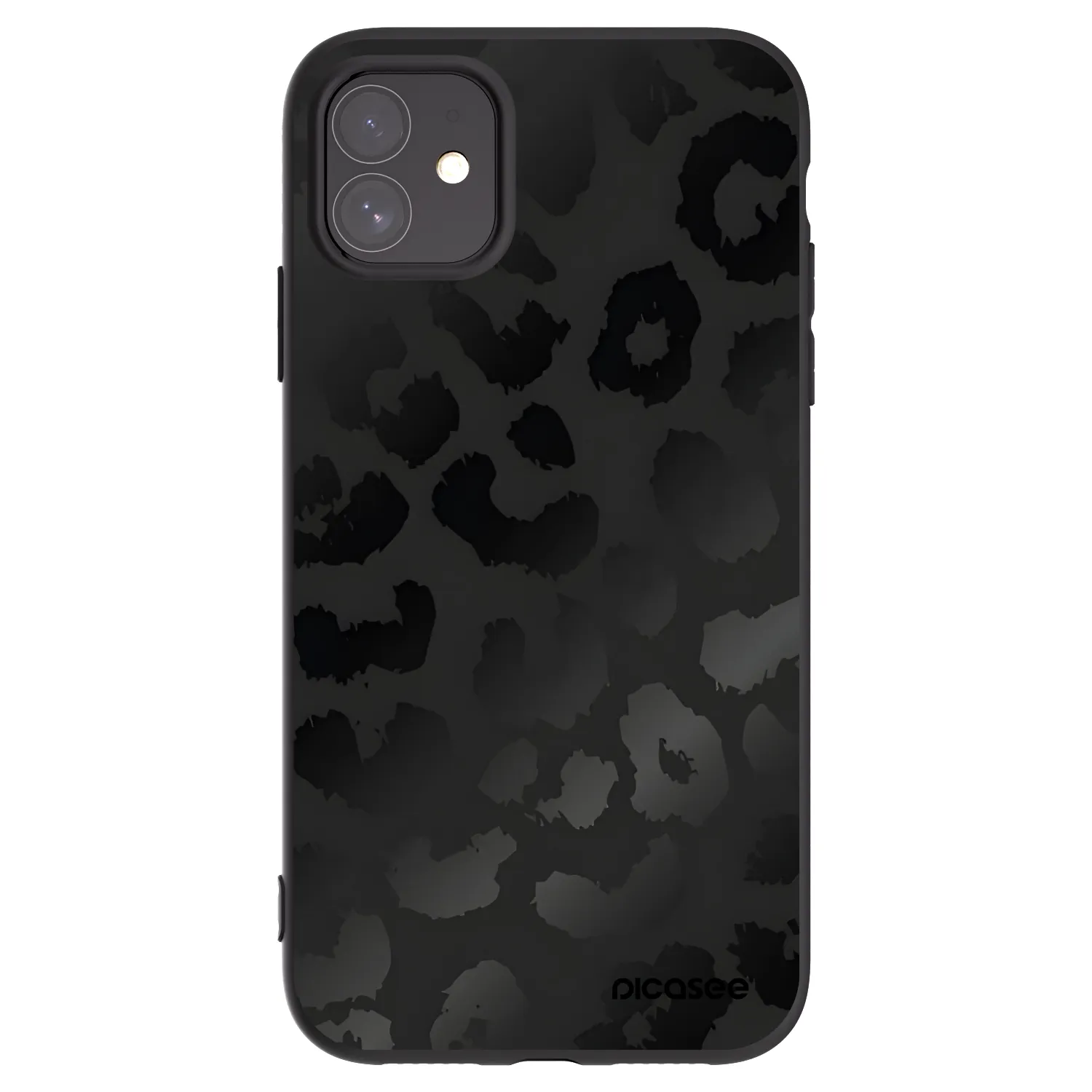 Picasee silikonový černý obal pro Apple iPhone 11 - Midnight Leopard